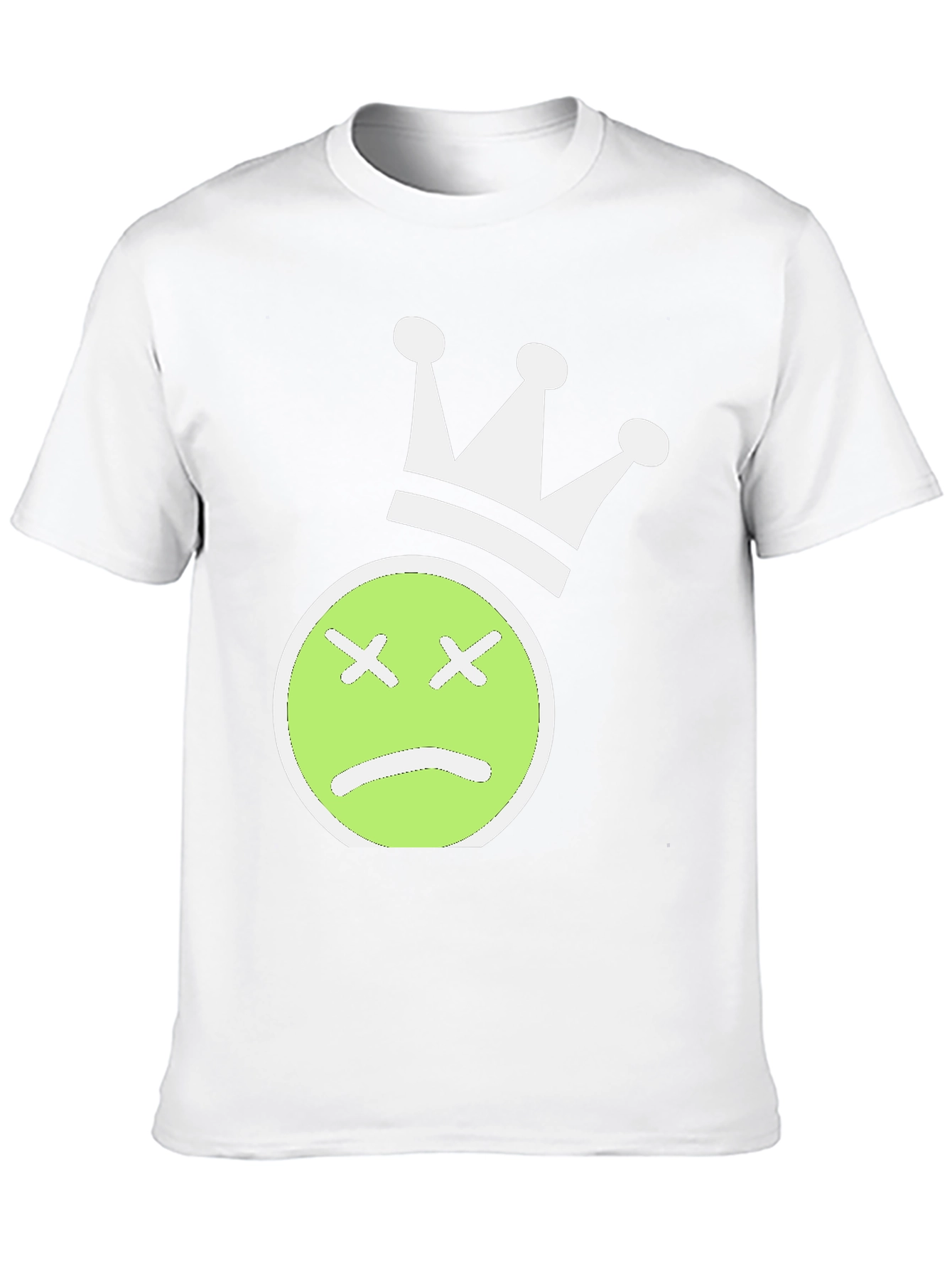 Sad Face Crown Graphic Tee - Black