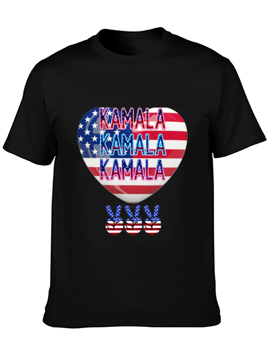 Kamala Patriotic Heart T-Shirt