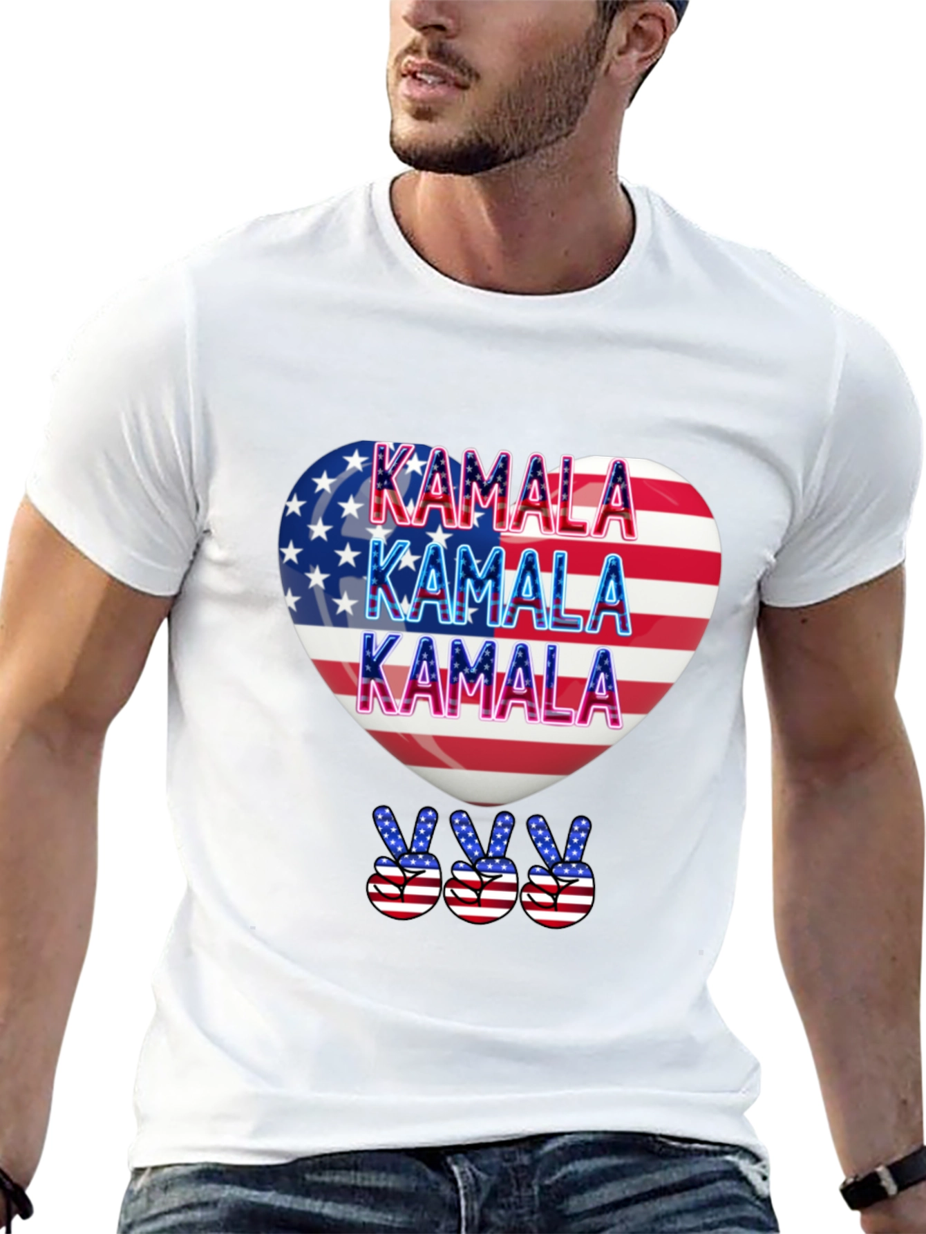 Kamala Patriotic Heart T-Shirt