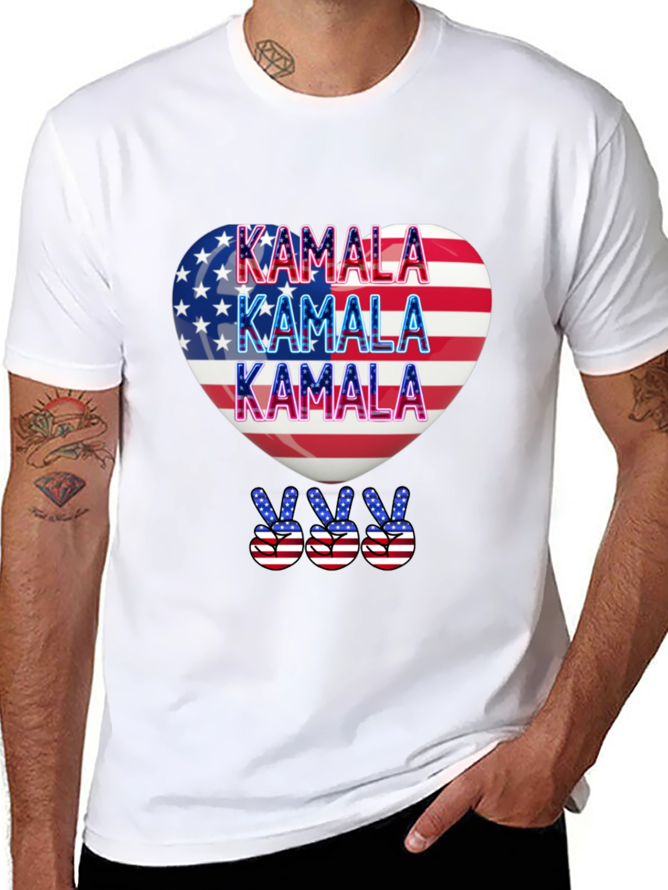 Kamala Patriotic Heart T-Shirt