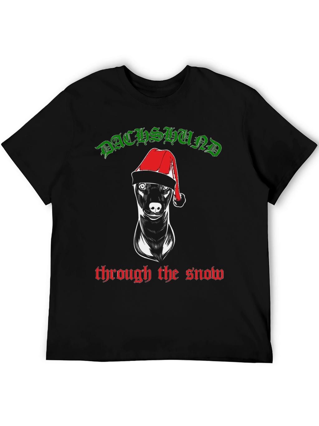 Dachshund Through The Snow Christmas Tee