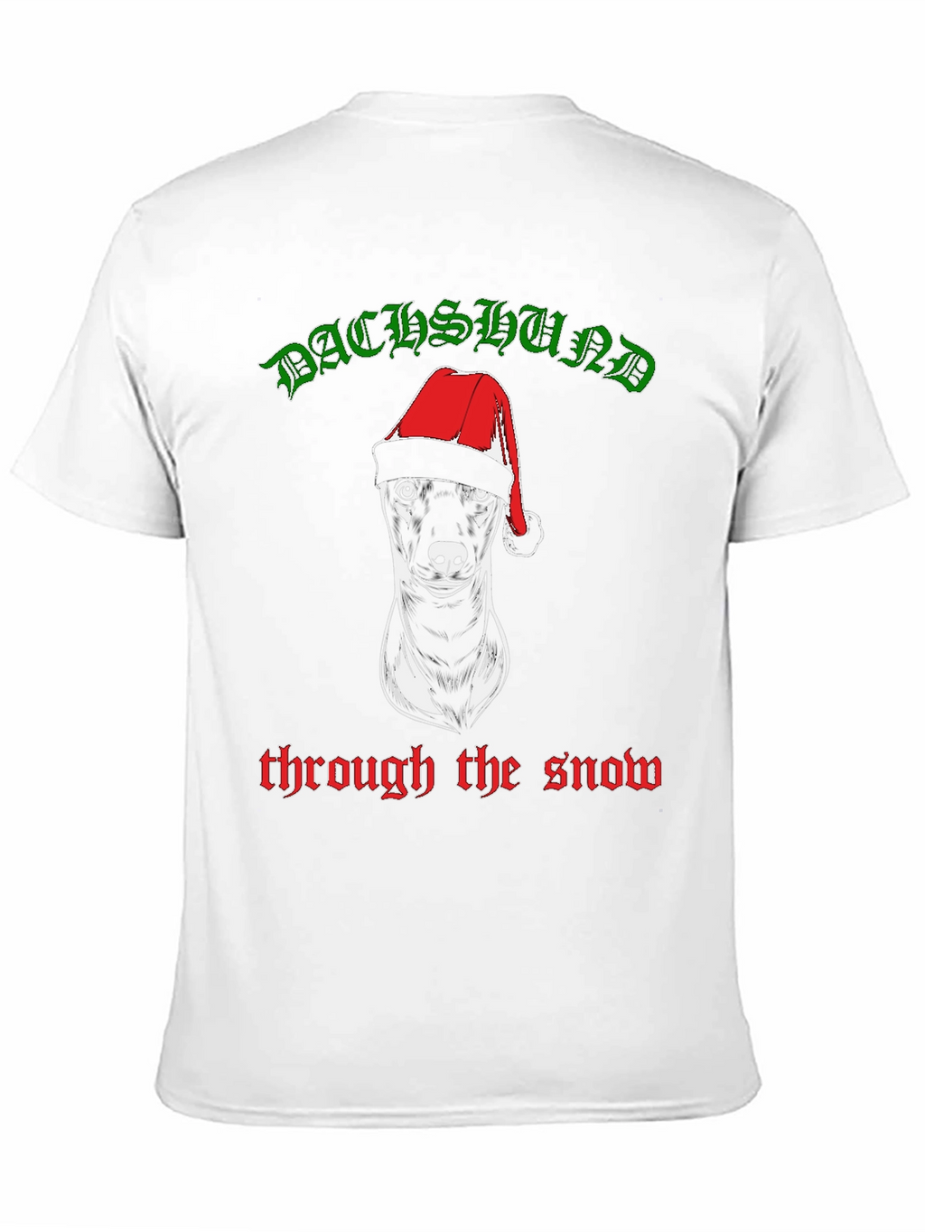 Dachshund Through The Snow Christmas Tee
