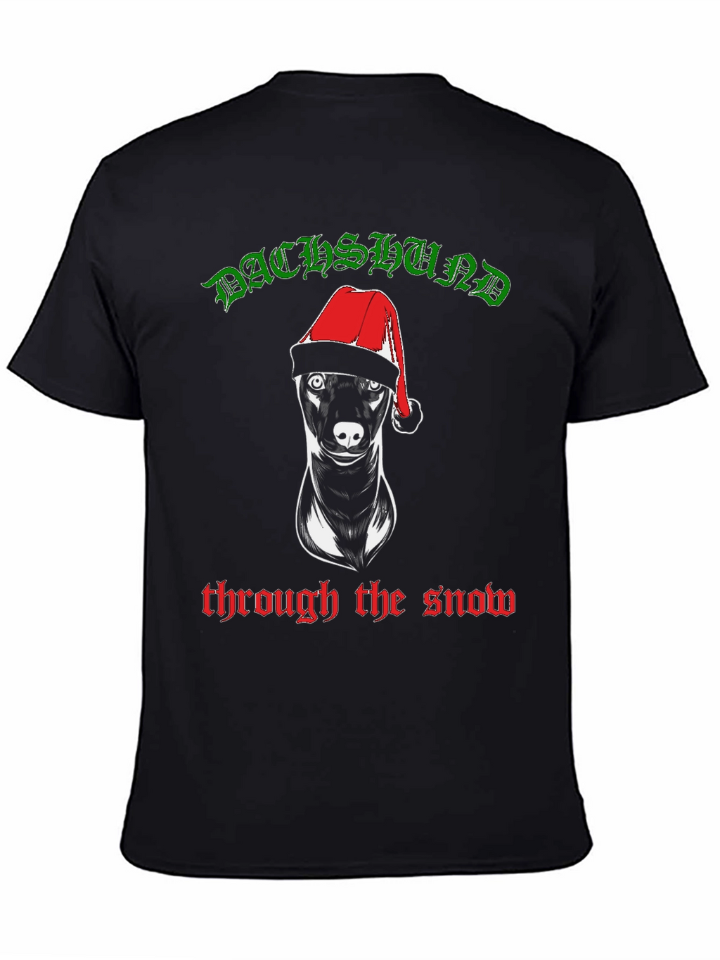 Dachshund Through The Snow Christmas Tee