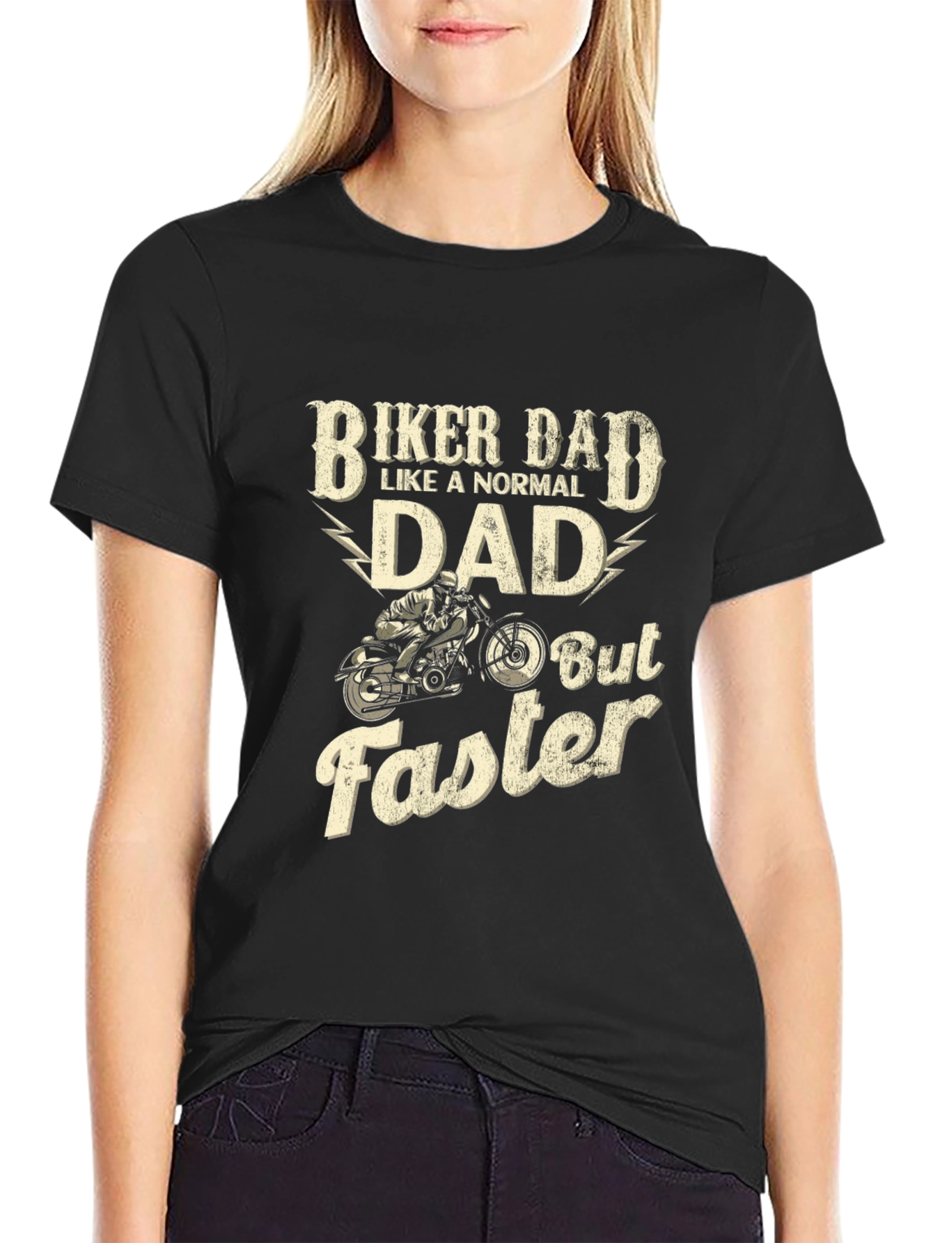 Biker Dad T-Shirt - Normal Dad But Faster Graphic Tee