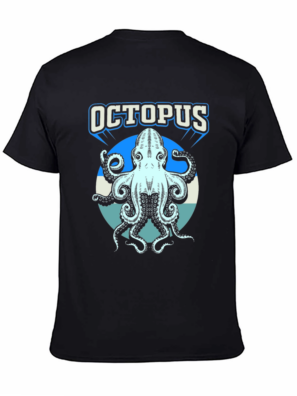Octopus Graphic Print T-Shirt - Cool Sea Creature Tee
