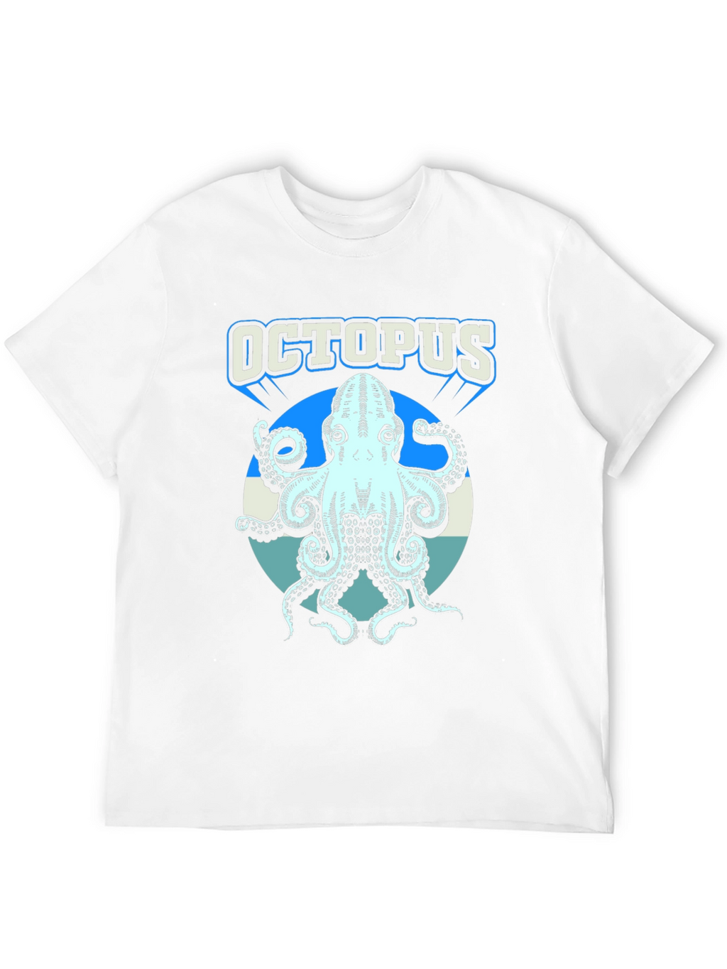 Octopus Graphic Print T-Shirt - Cool Sea Creature Tee