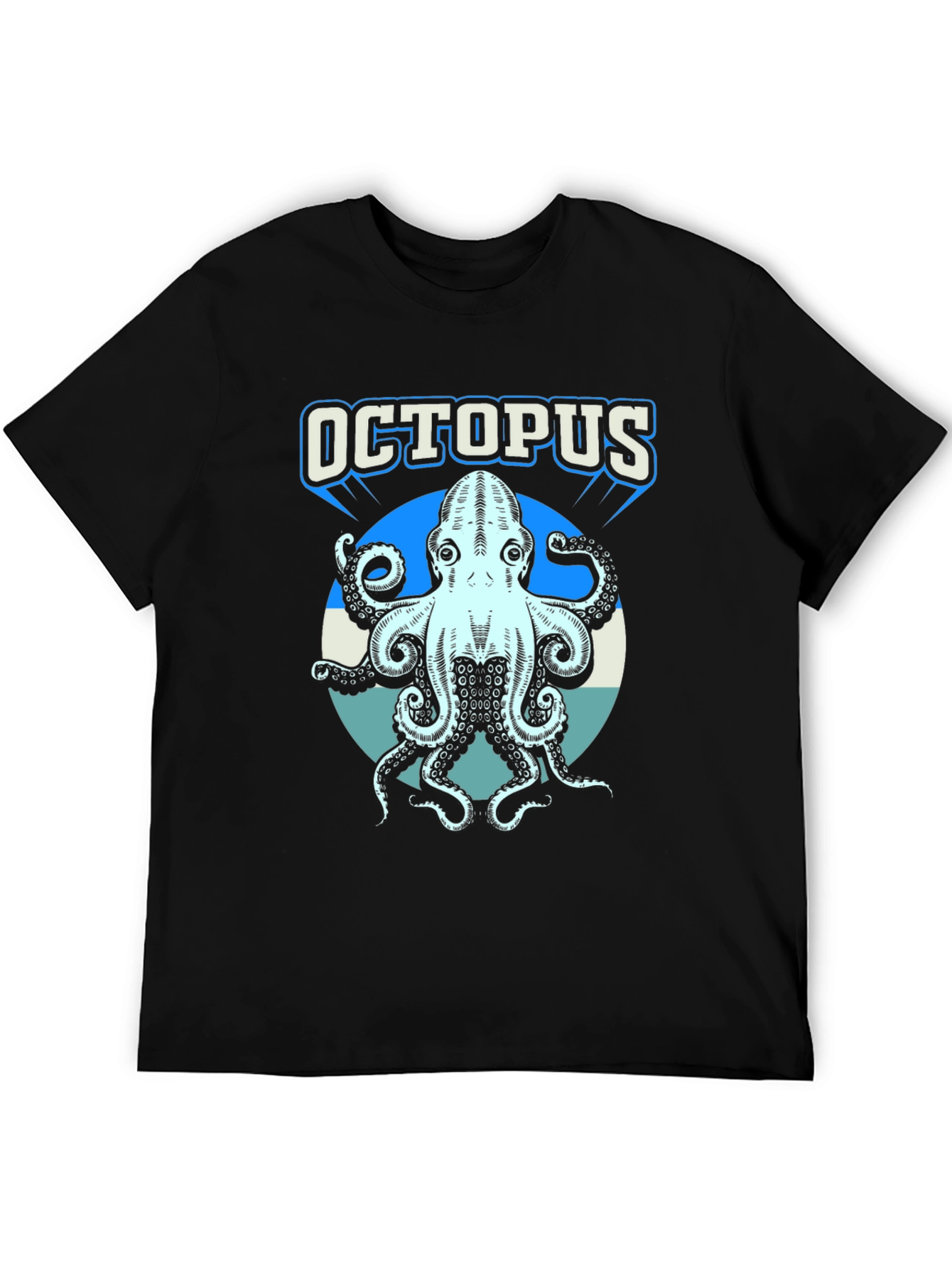 Octopus Graphic Print T-Shirt - Cool Sea Creature Tee