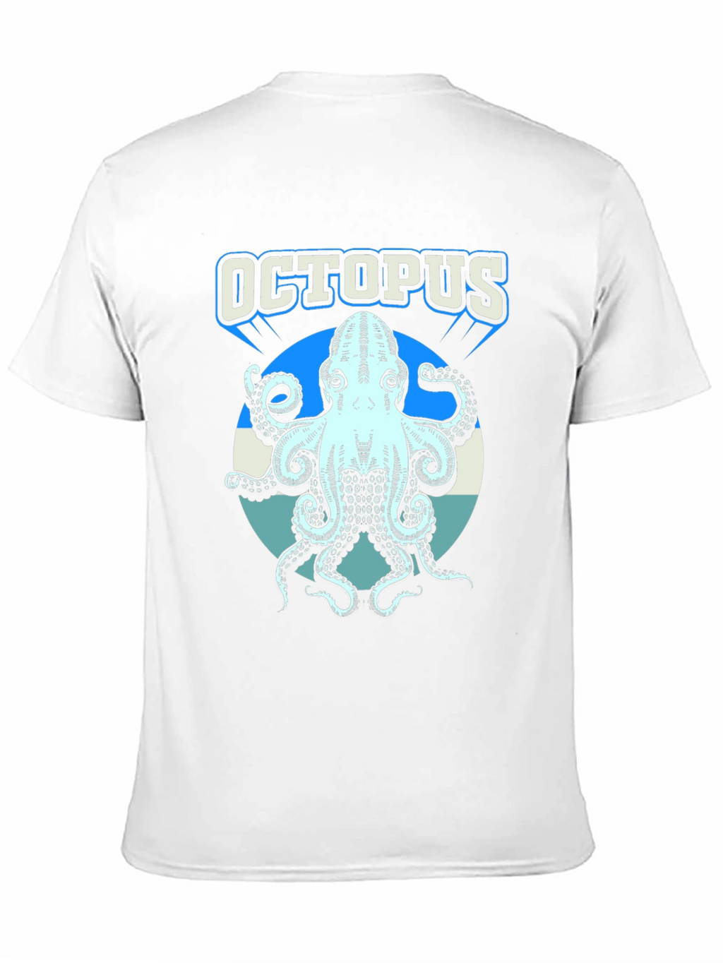 Octopus Graphic Print T-Shirt - Cool Sea Creature Tee