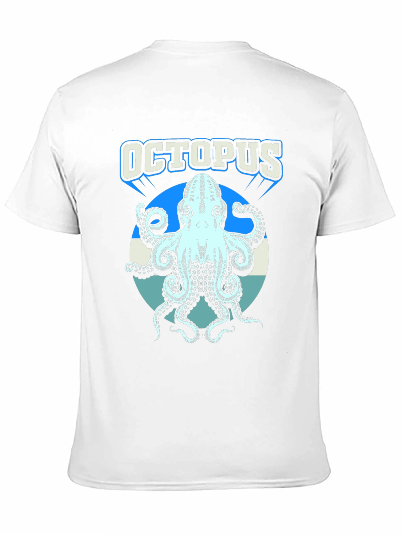 Octopus Graphic Print T-Shirt - Cool Sea Creature Tee