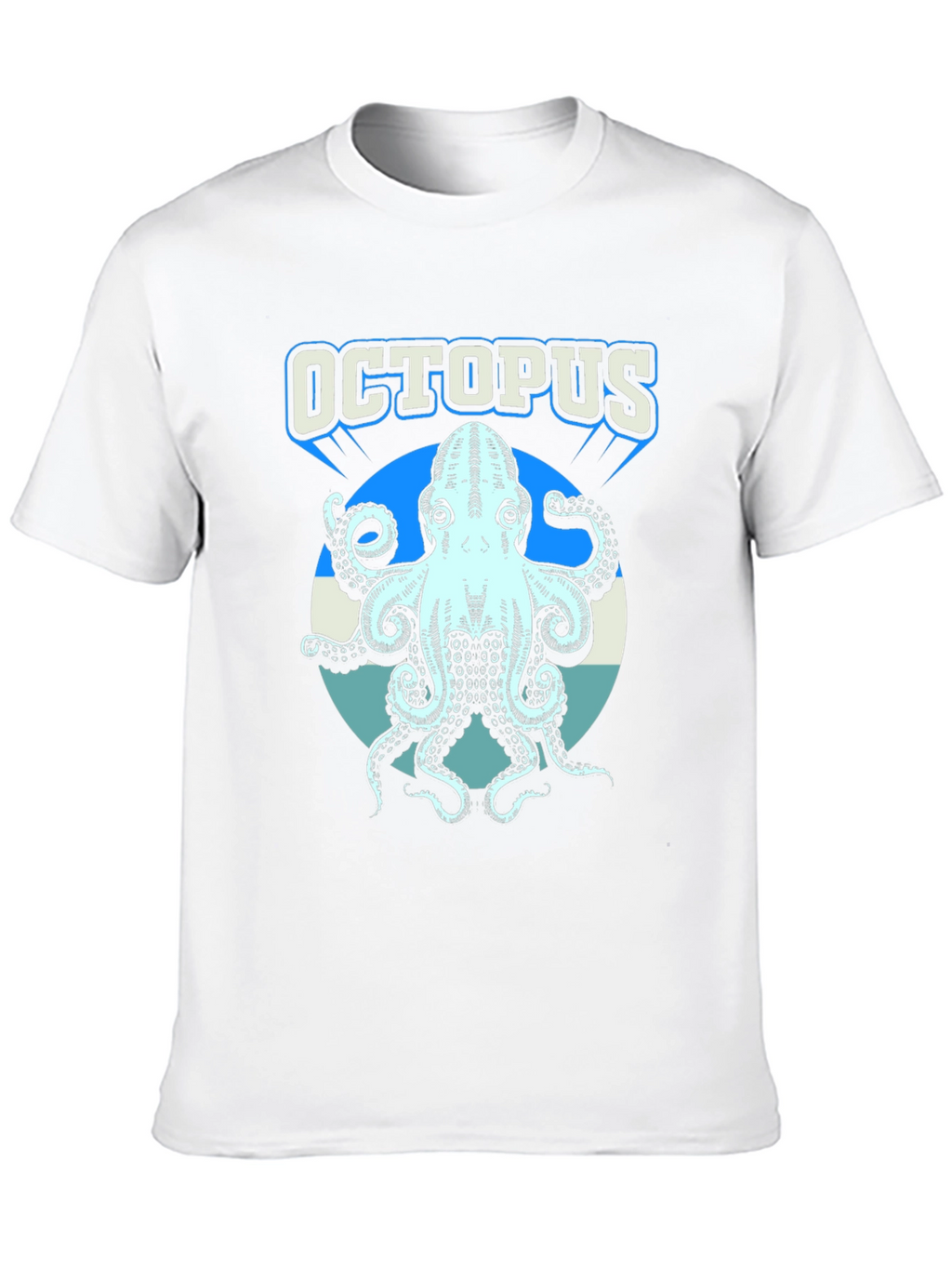 Octopus Graphic Print T-Shirt - Cool Sea Creature Tee