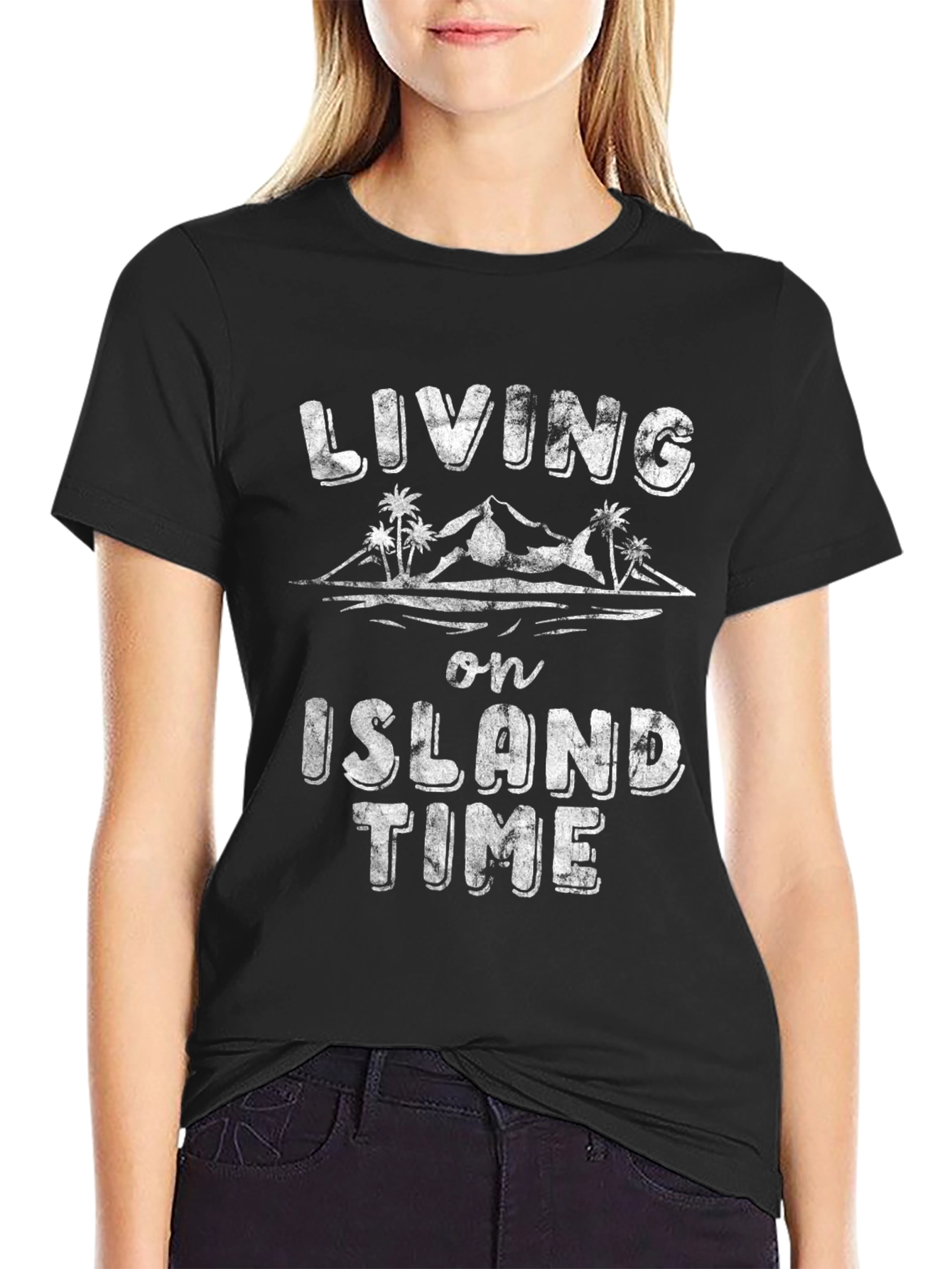 Living on Island Time T-Shirt - Tropical Vacation Vibes