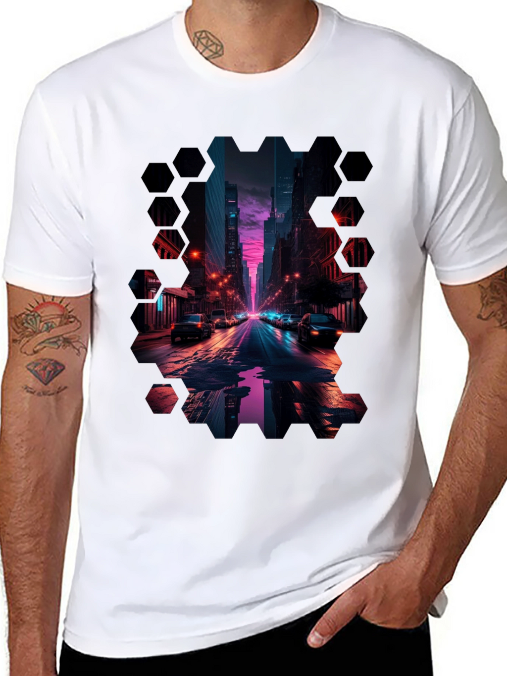 Cyberpunk Cityscape T-Shirt