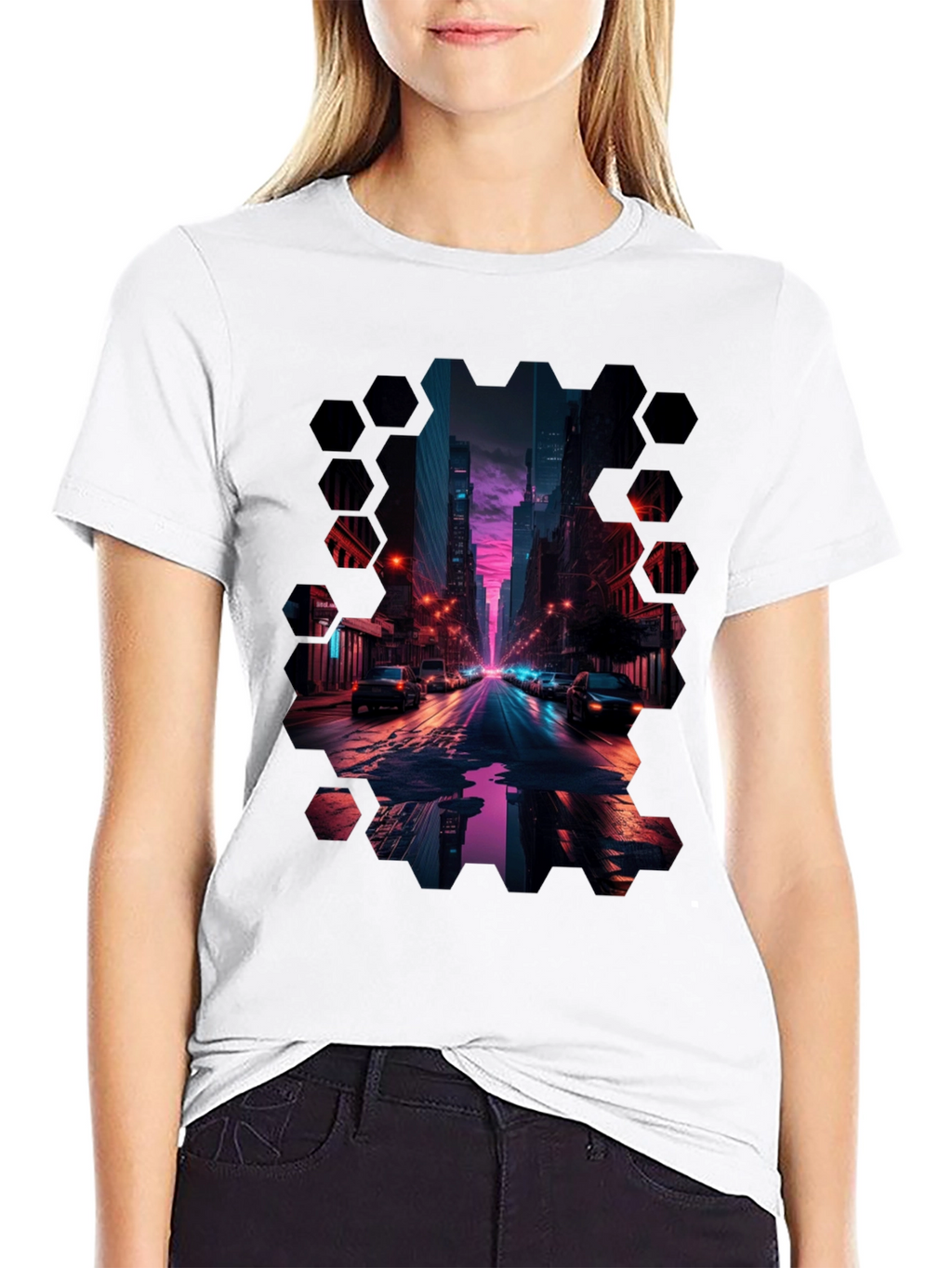 Cyberpunk Cityscape T-Shirt