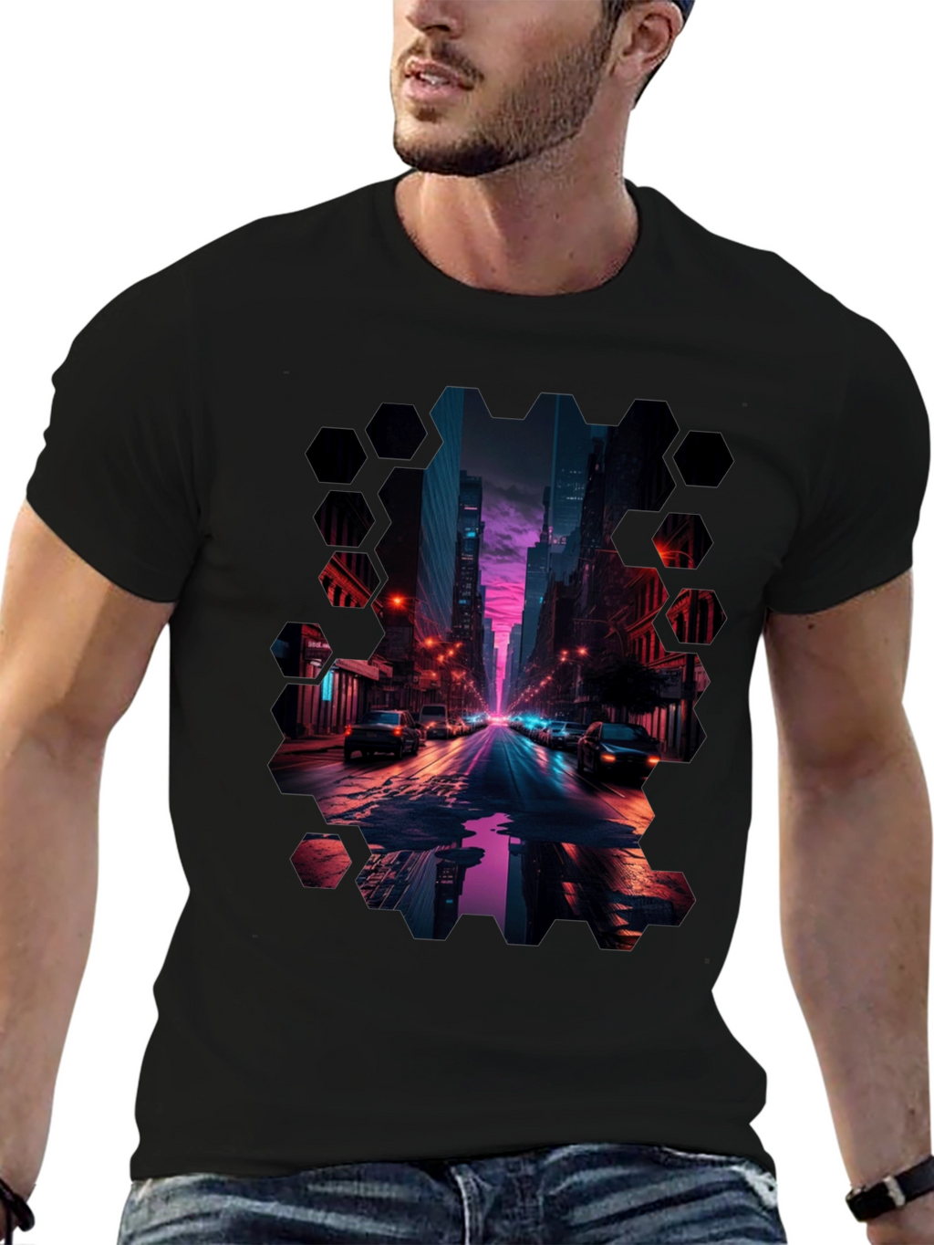 Cyberpunk Cityscape T-Shirt