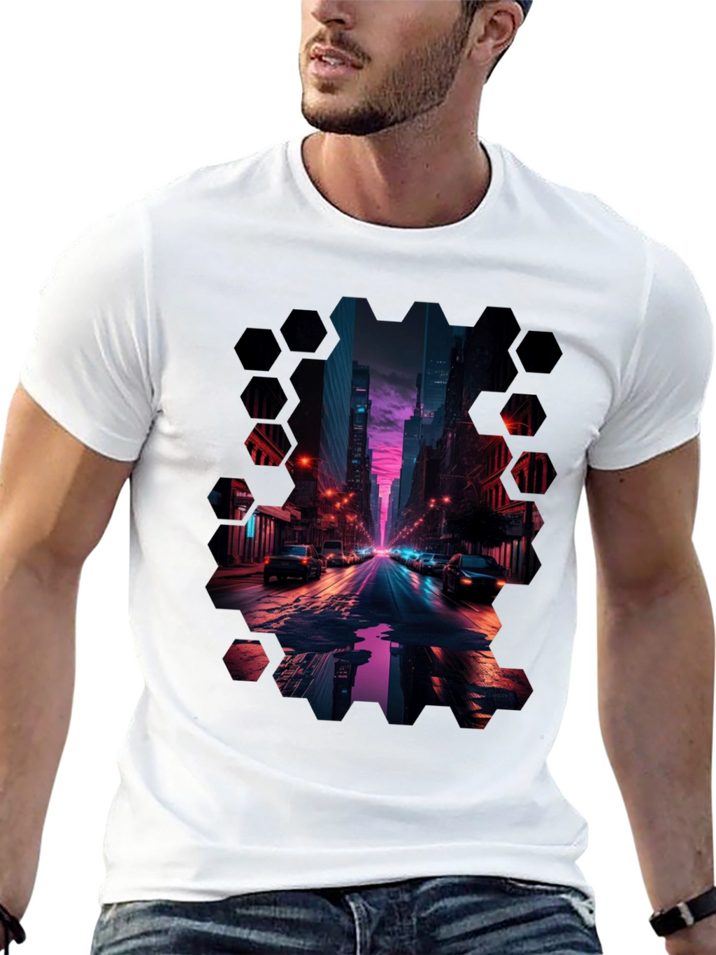 Cyberpunk Cityscape T-Shirt