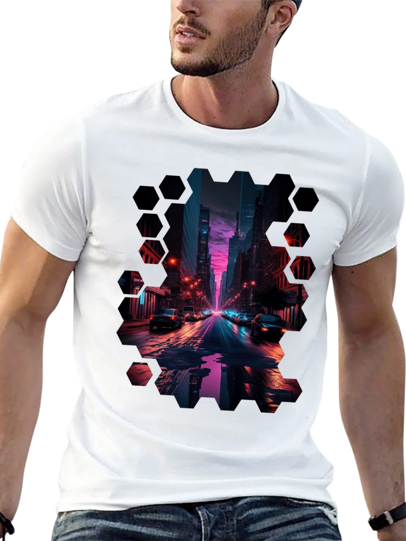 Cyberpunk Cityscape T-Shirt