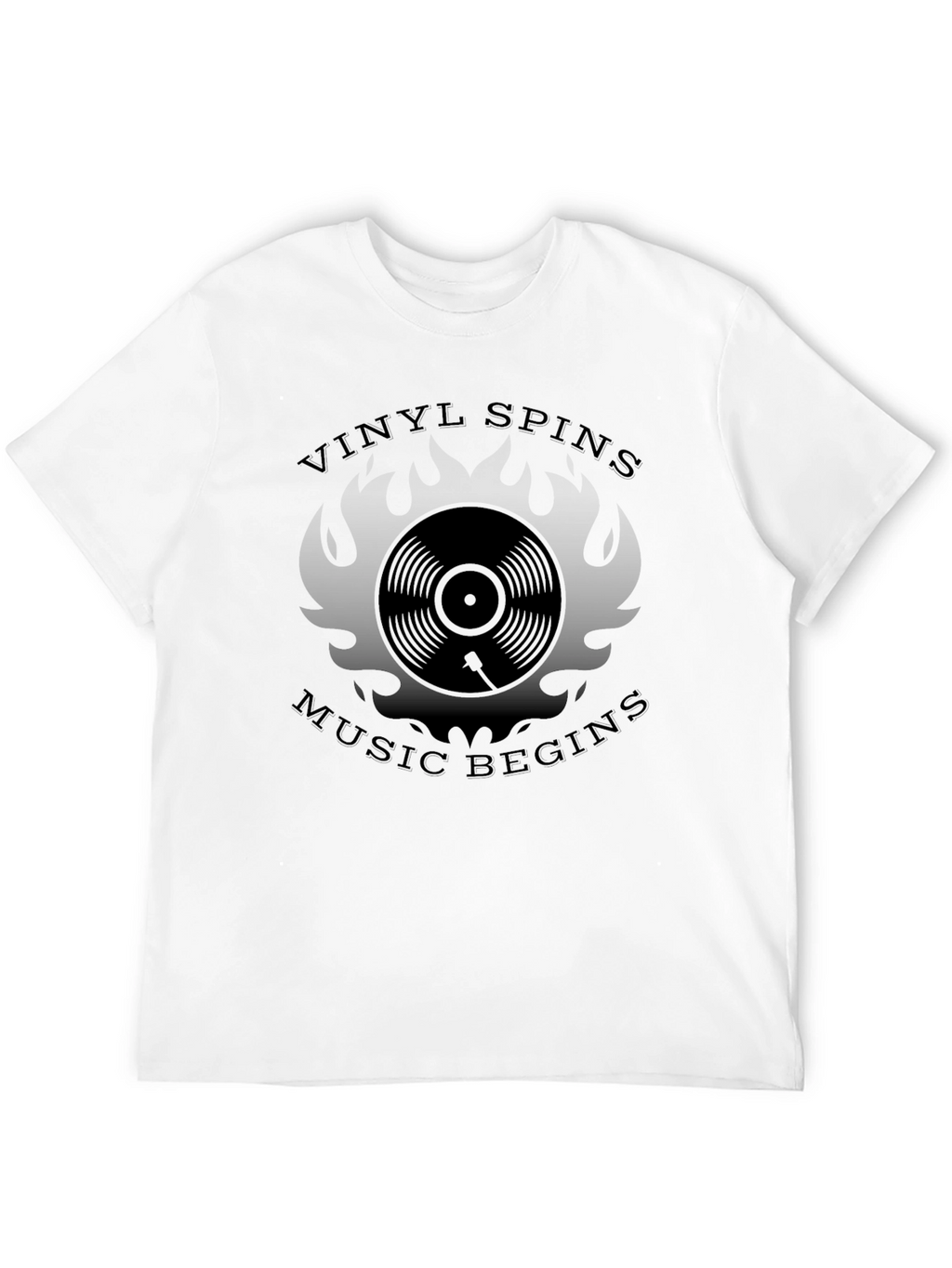 Vinyl Spins Music Begins Graphic T-Shirt