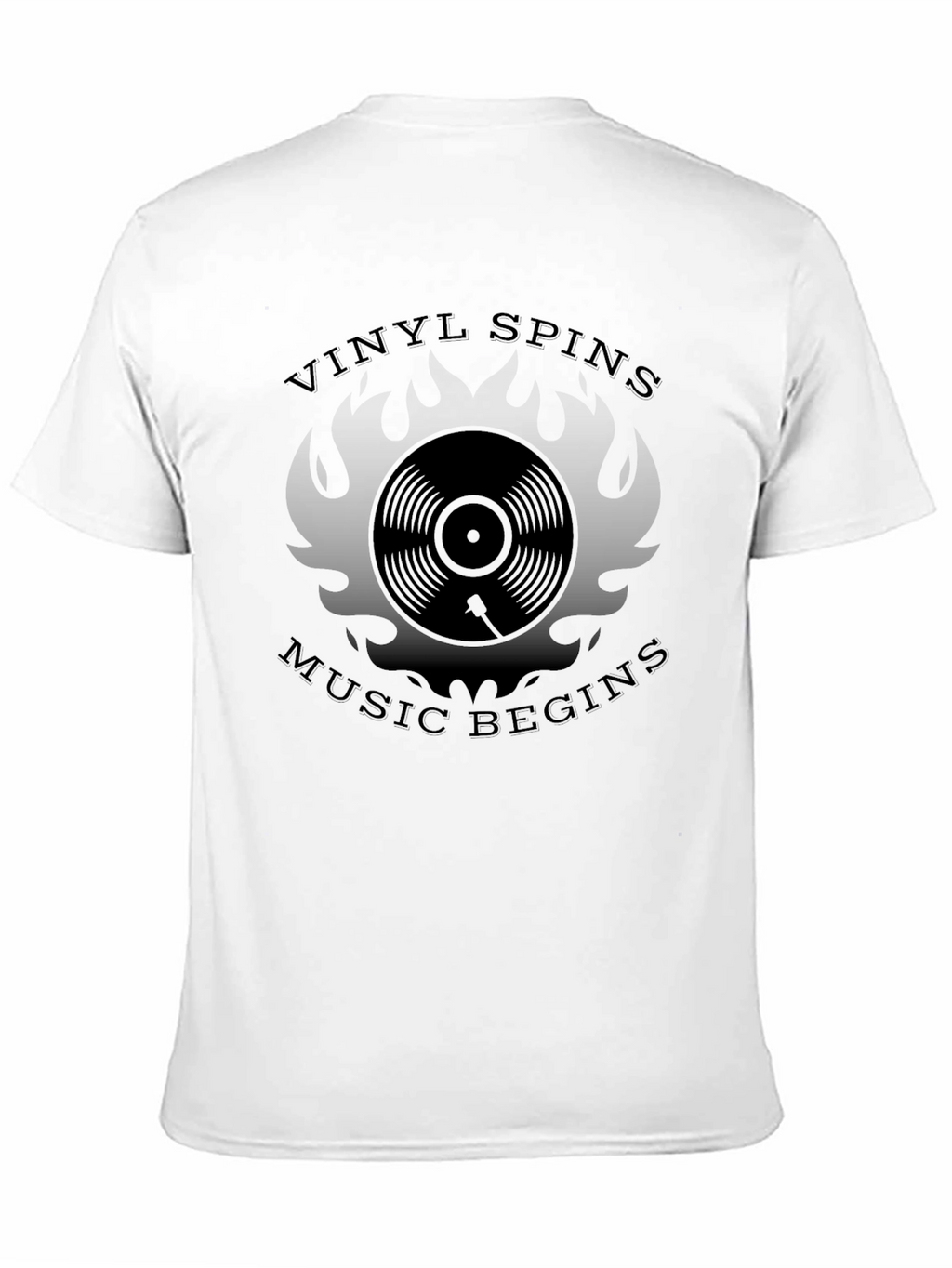 Vinyl Spins Music Begins Graphic T-Shirt