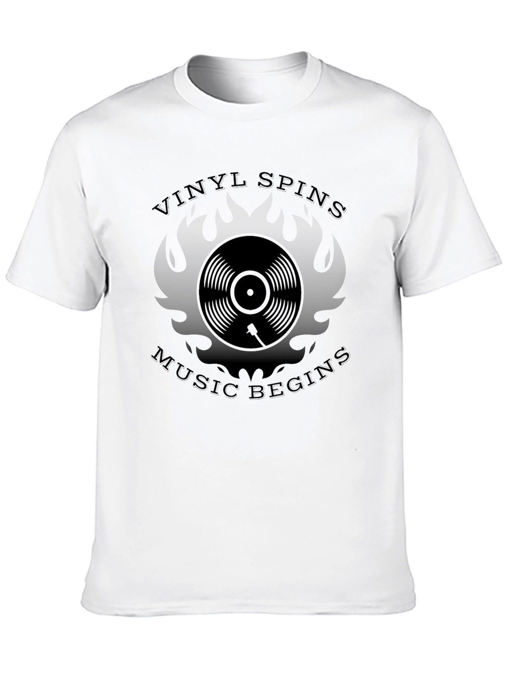 Vinyl Spins Music Begins Graphic T-Shirt
