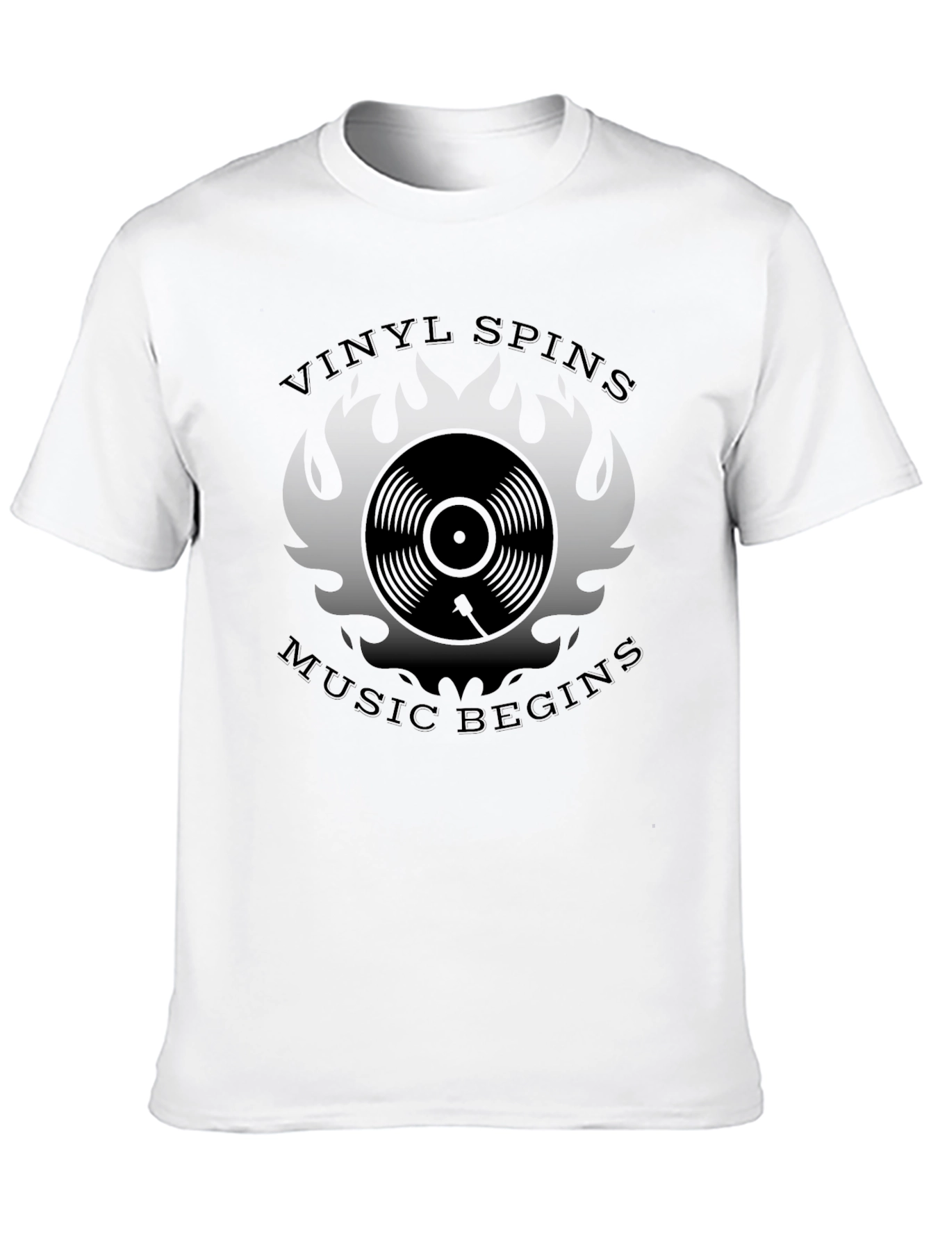 Vinyl Spins Music Begins Graphic T-Shirt