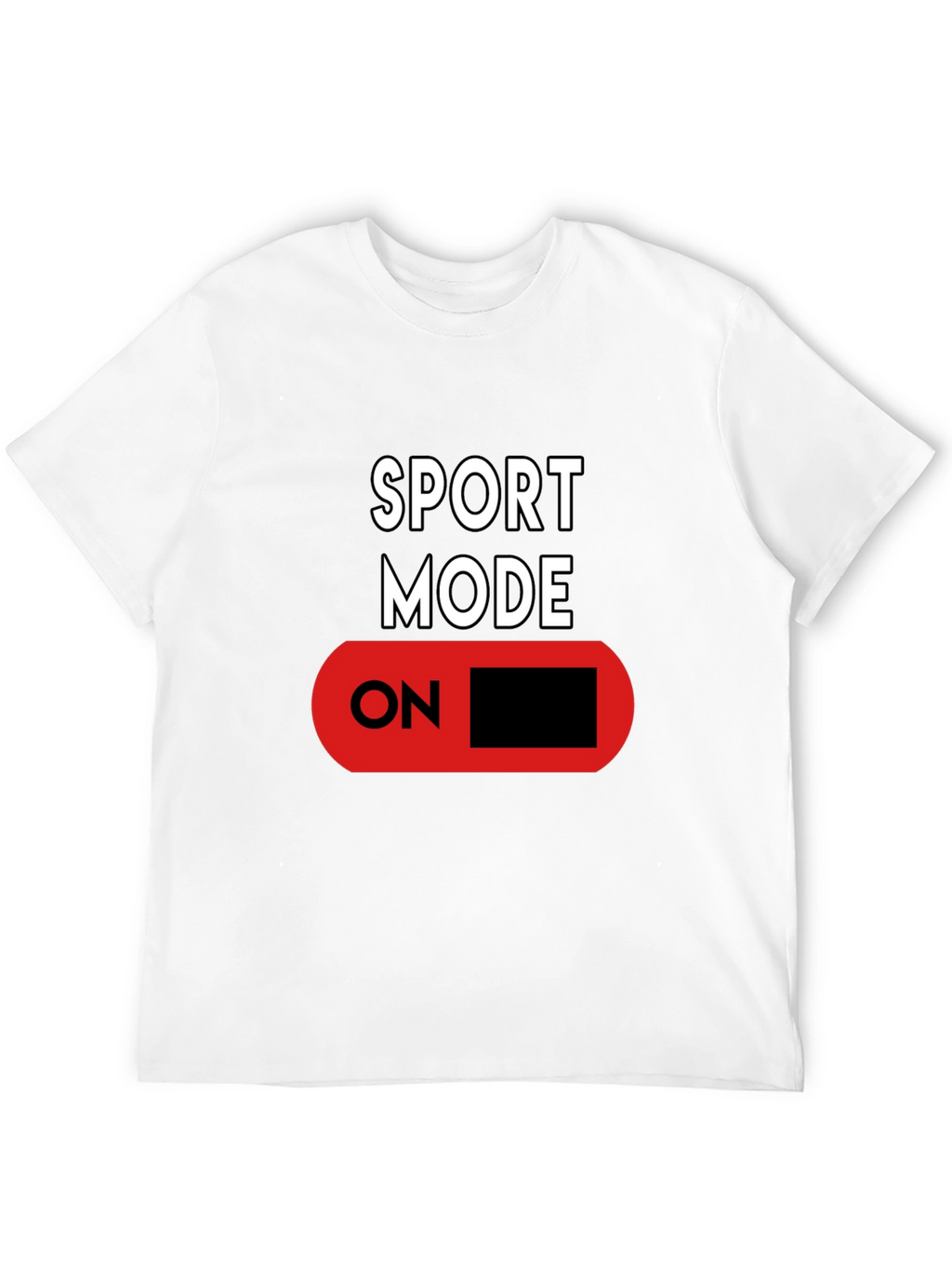 Sport Mode ON Black Graphic T-Shirt