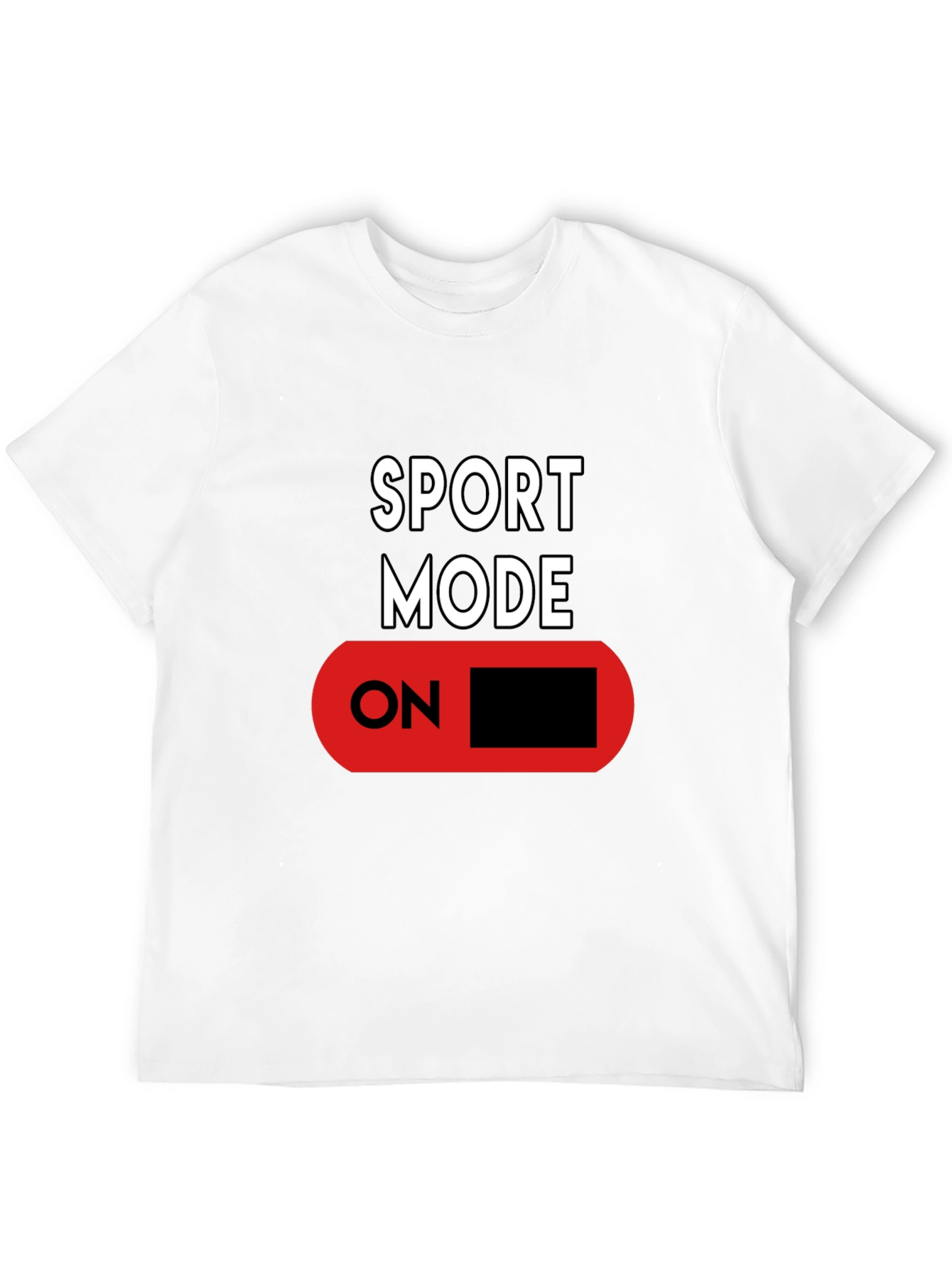Sport Mode ON Black Graphic T-Shirt