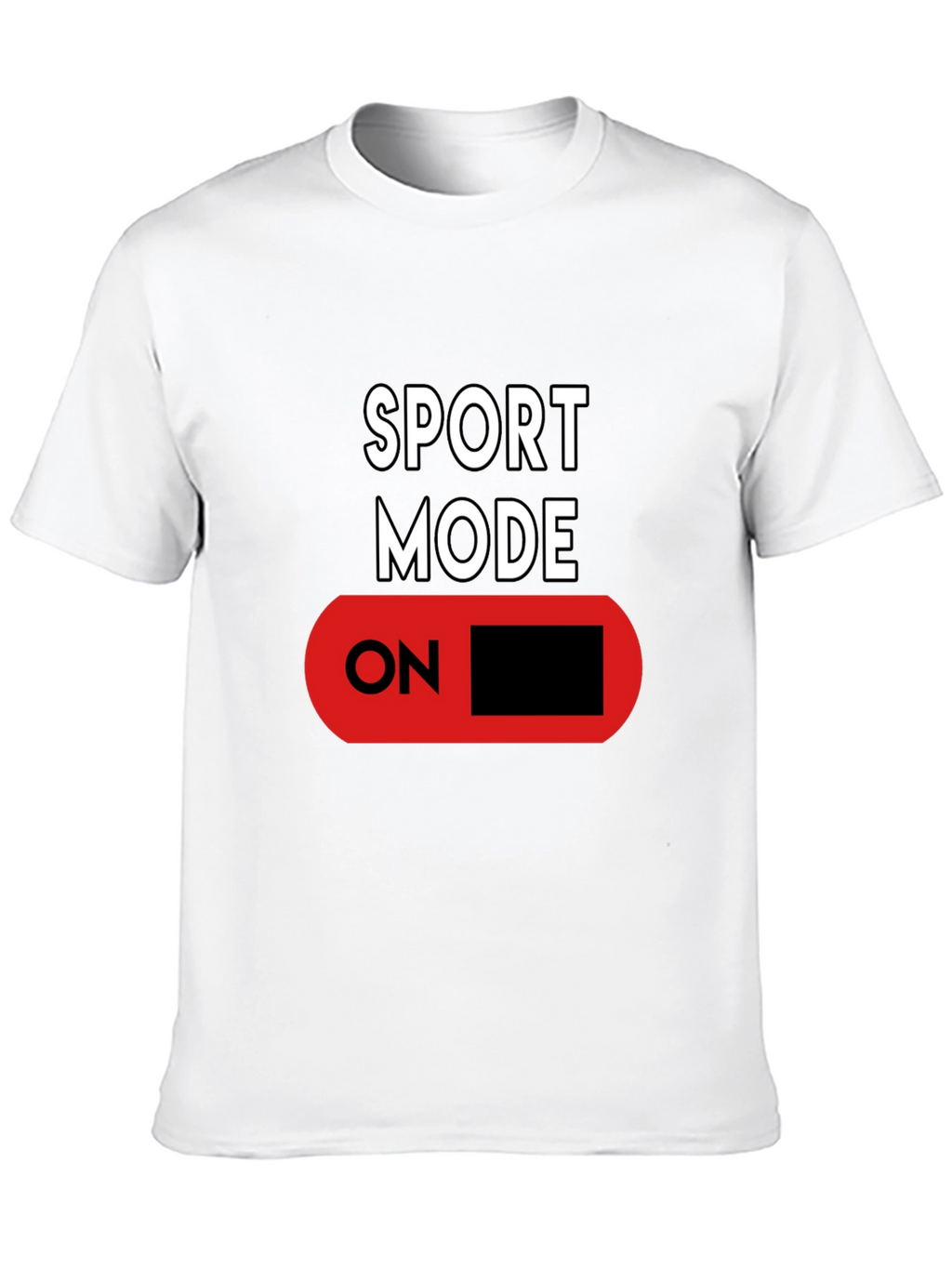 Sport Mode ON Black Graphic T-Shirt