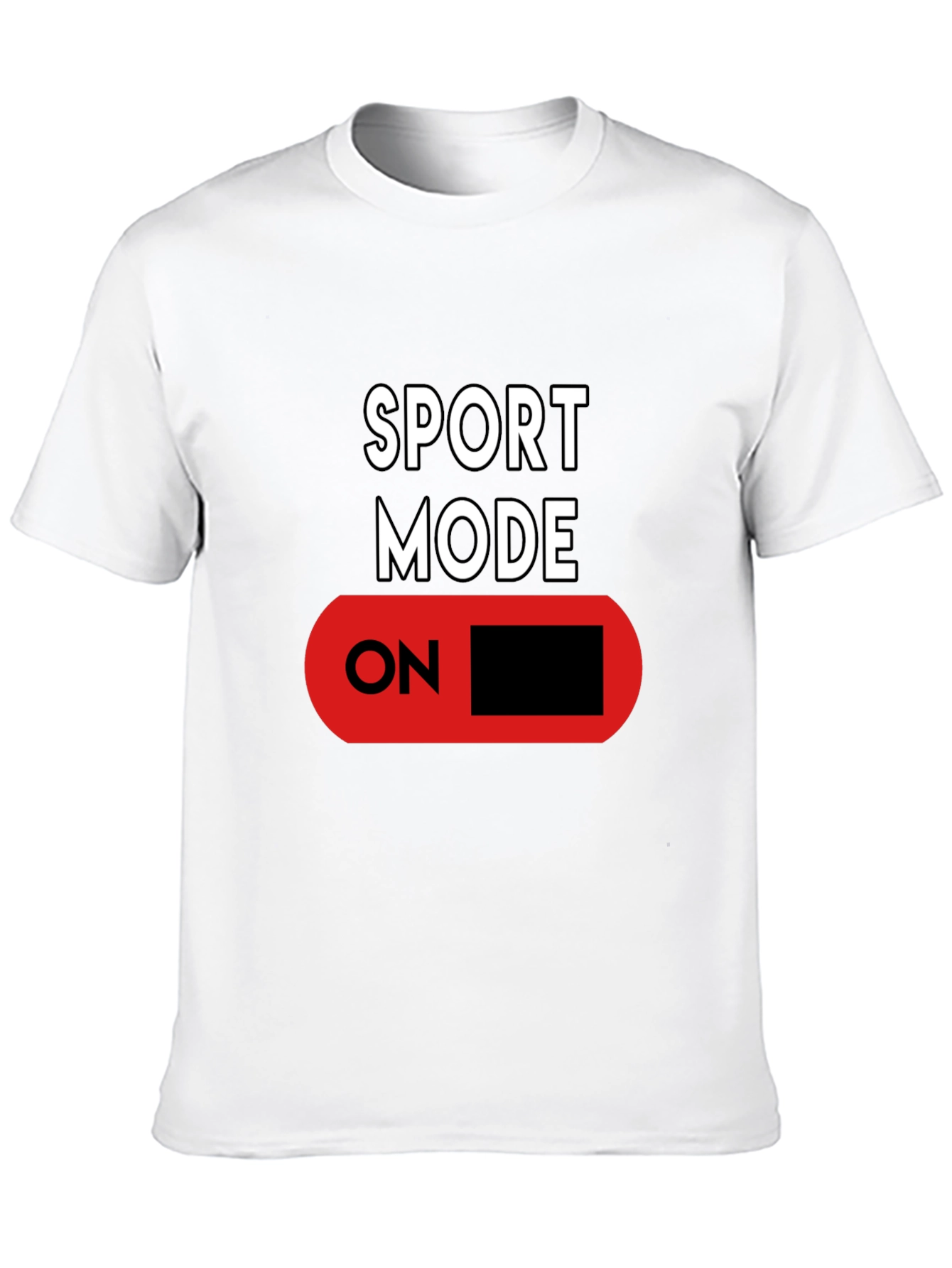 Sport Mode ON Black Graphic T-Shirt