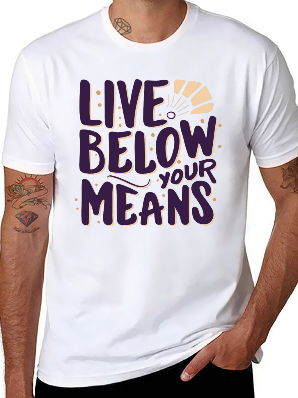 Live Below Your Means Graphic Tee