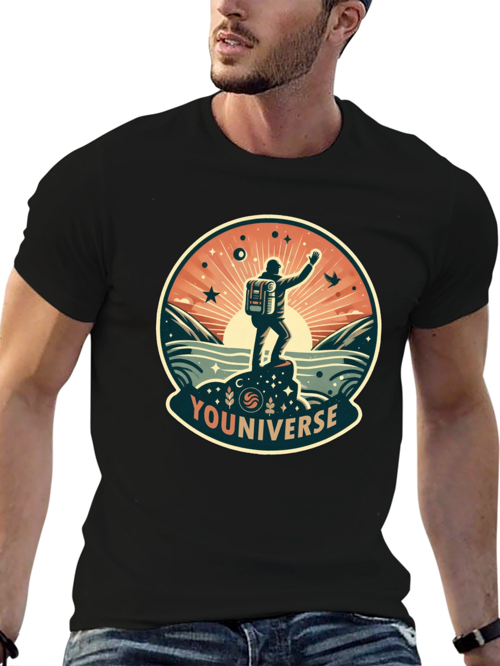 Youniverse Adventure Graphic Tee - Black