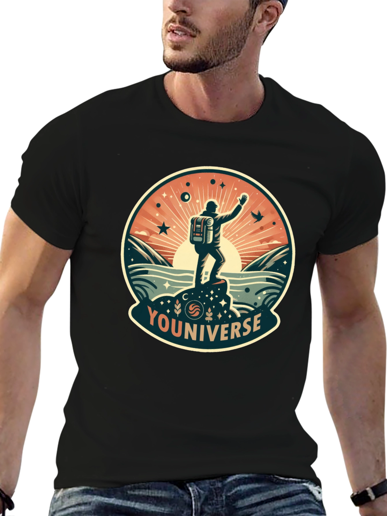 Youniverse Adventure Graphic Tee - Black
