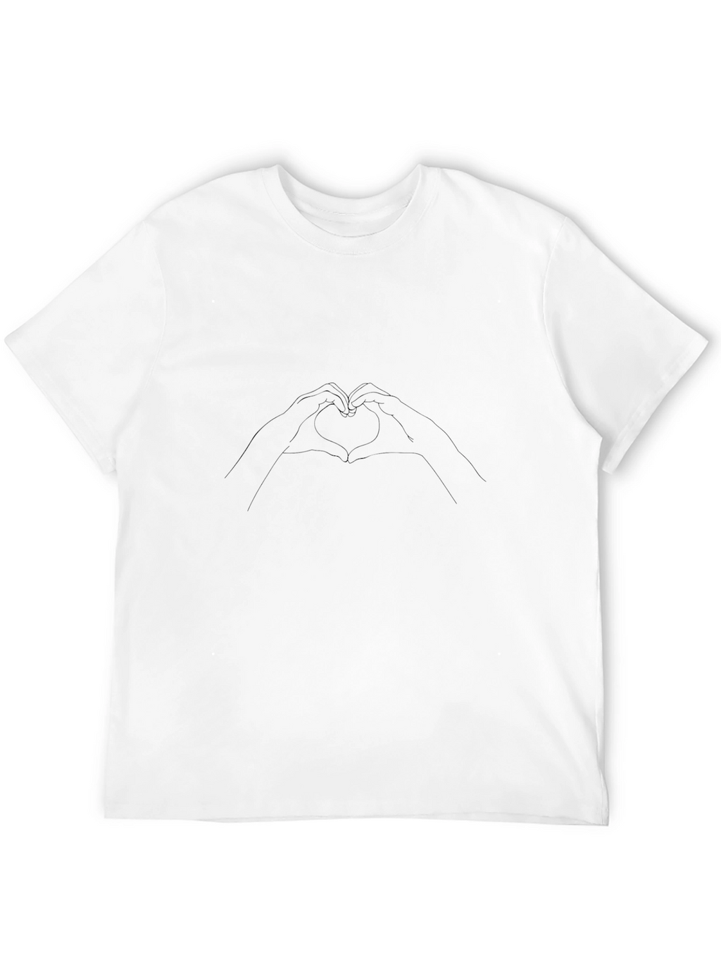 Heart Hands Black Graphic Tee - Love Design