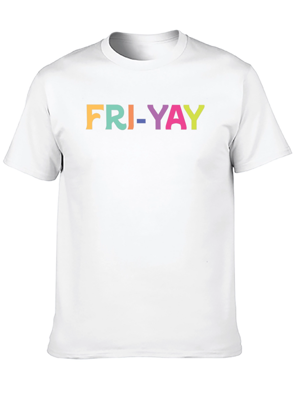 Fri-Yay Colorful Graphic T-Shirt
