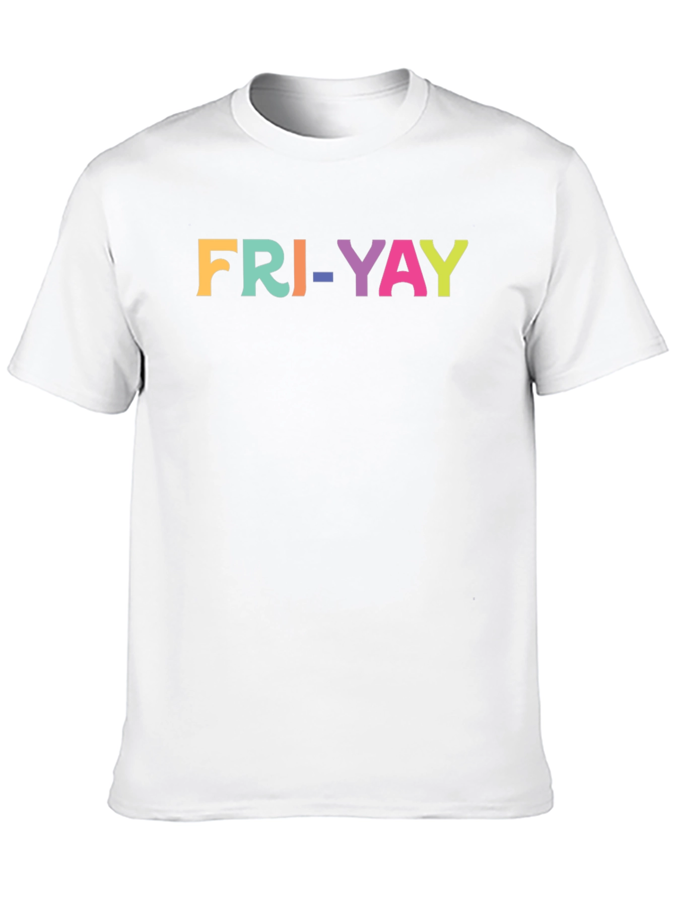 Fri-Yay Colorful Graphic T-Shirt