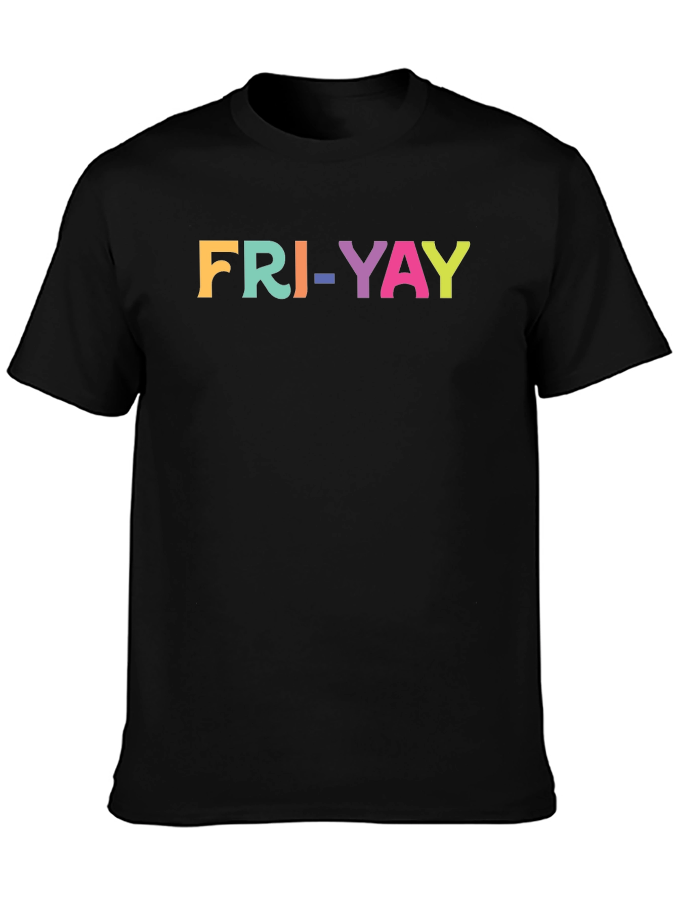 Fri-Yay Colorful Graphic T-Shirt