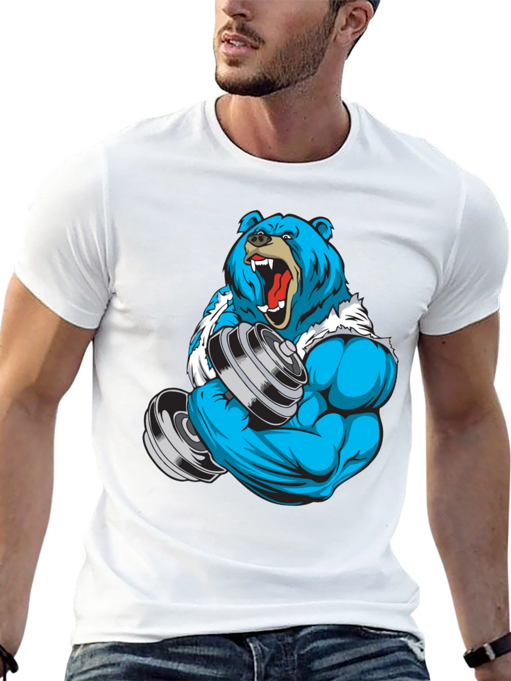 Bear Gym T-Shirt - Weightlifting Beast Mode