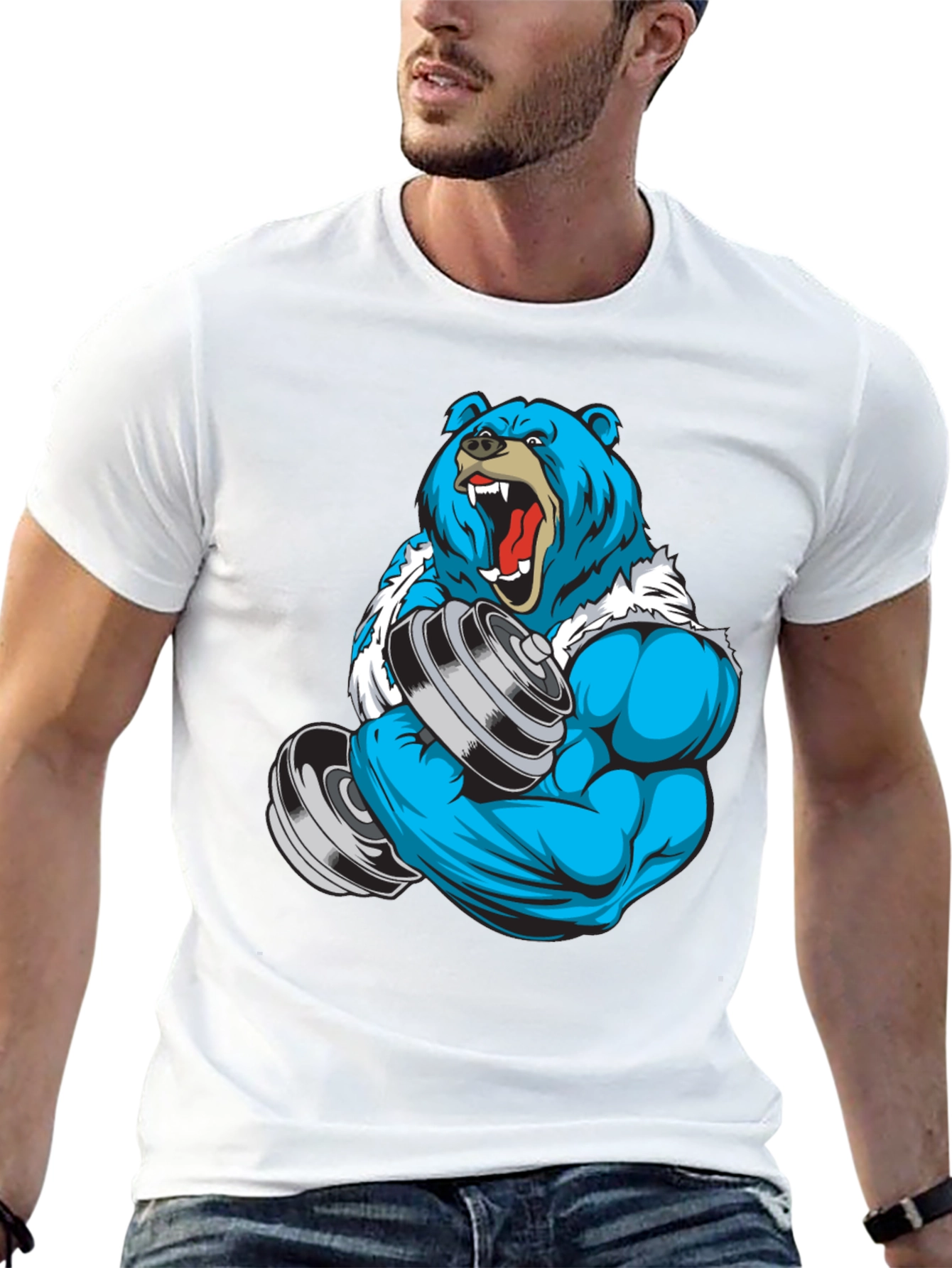 Bear Gym T-Shirt - Weightlifting Beast Mode
