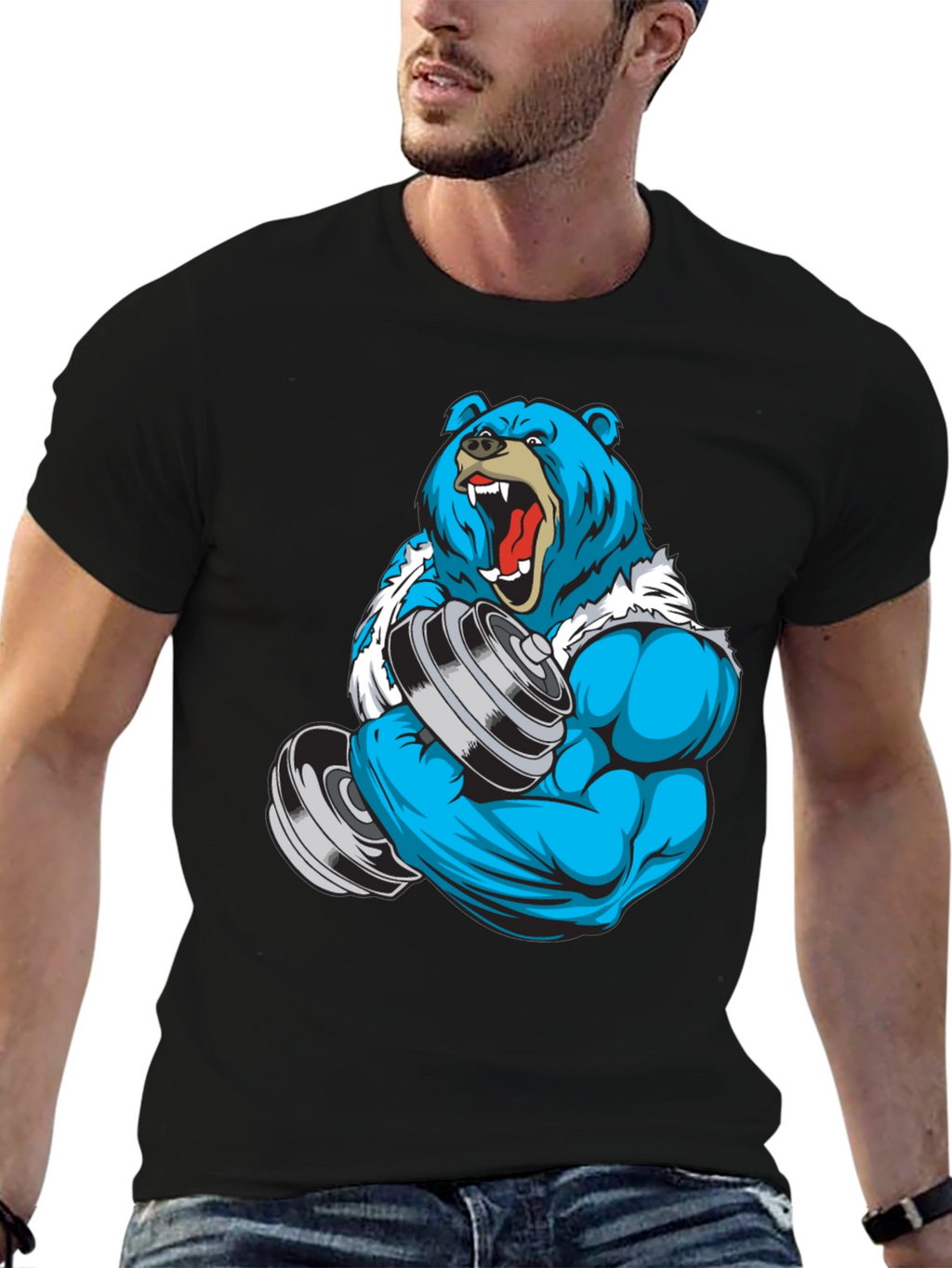 Bear Gym T-Shirt - Weightlifting Beast Mode