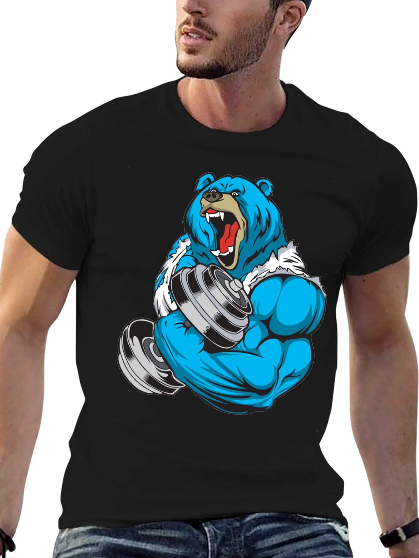 Bear Gym T-Shirt - Weightlifting Beast Mode