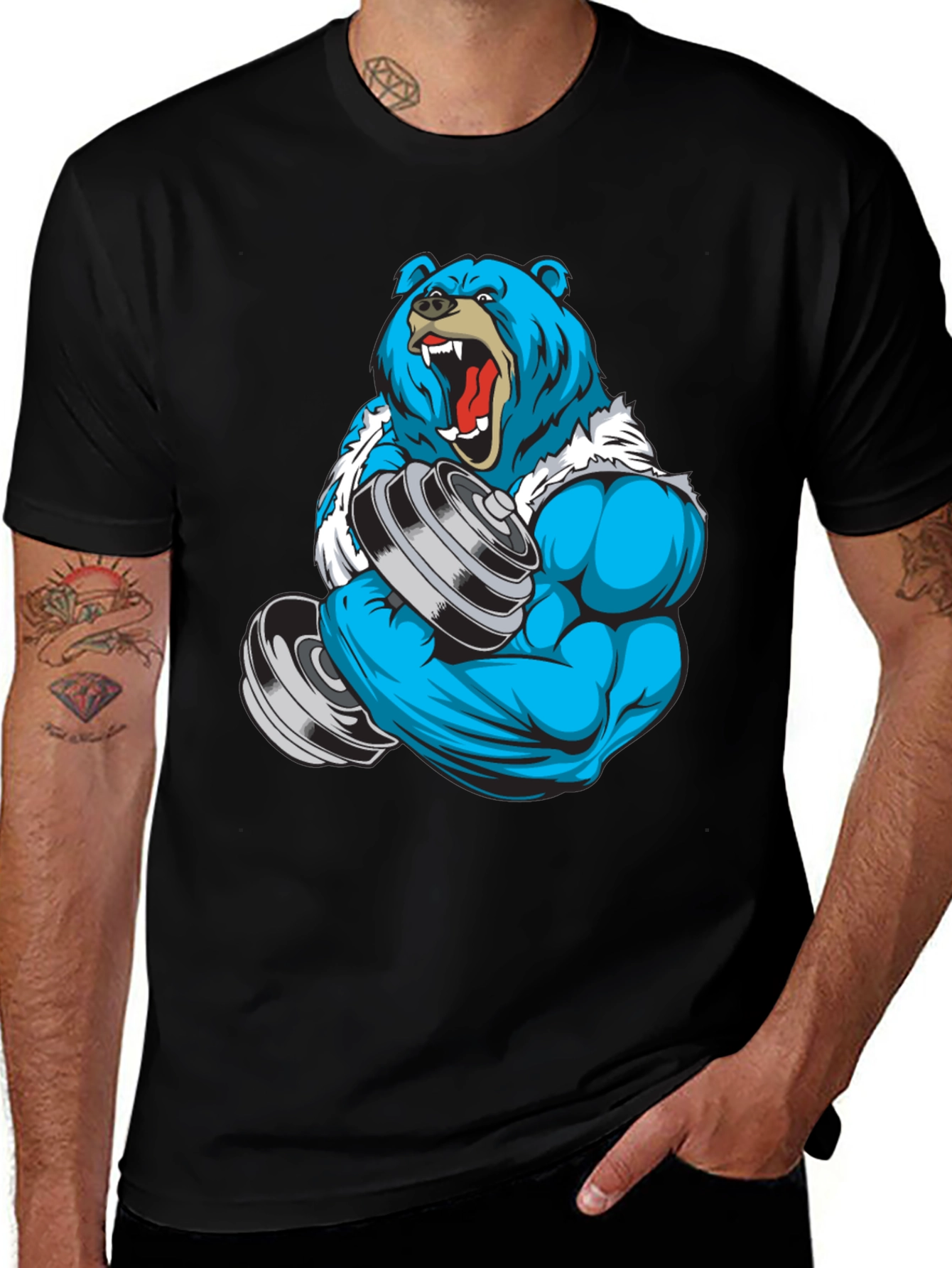 Bear Gym T-Shirt - Weightlifting Beast Mode