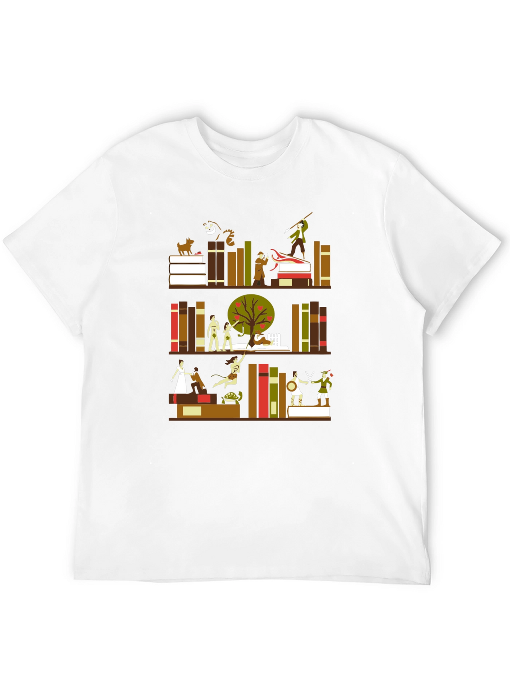 Literary Bookshelf T-Shirt