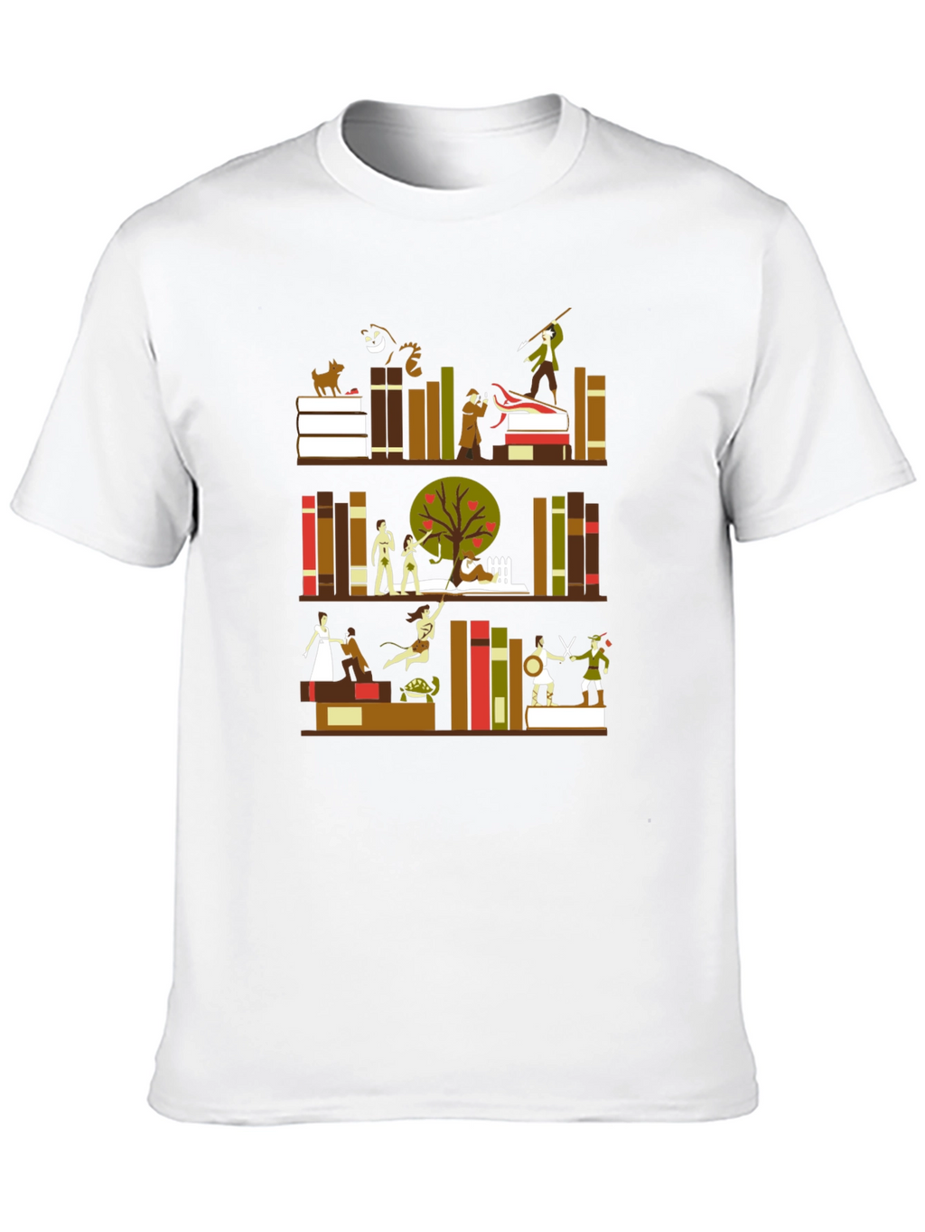 Literary Bookshelf T-Shirt