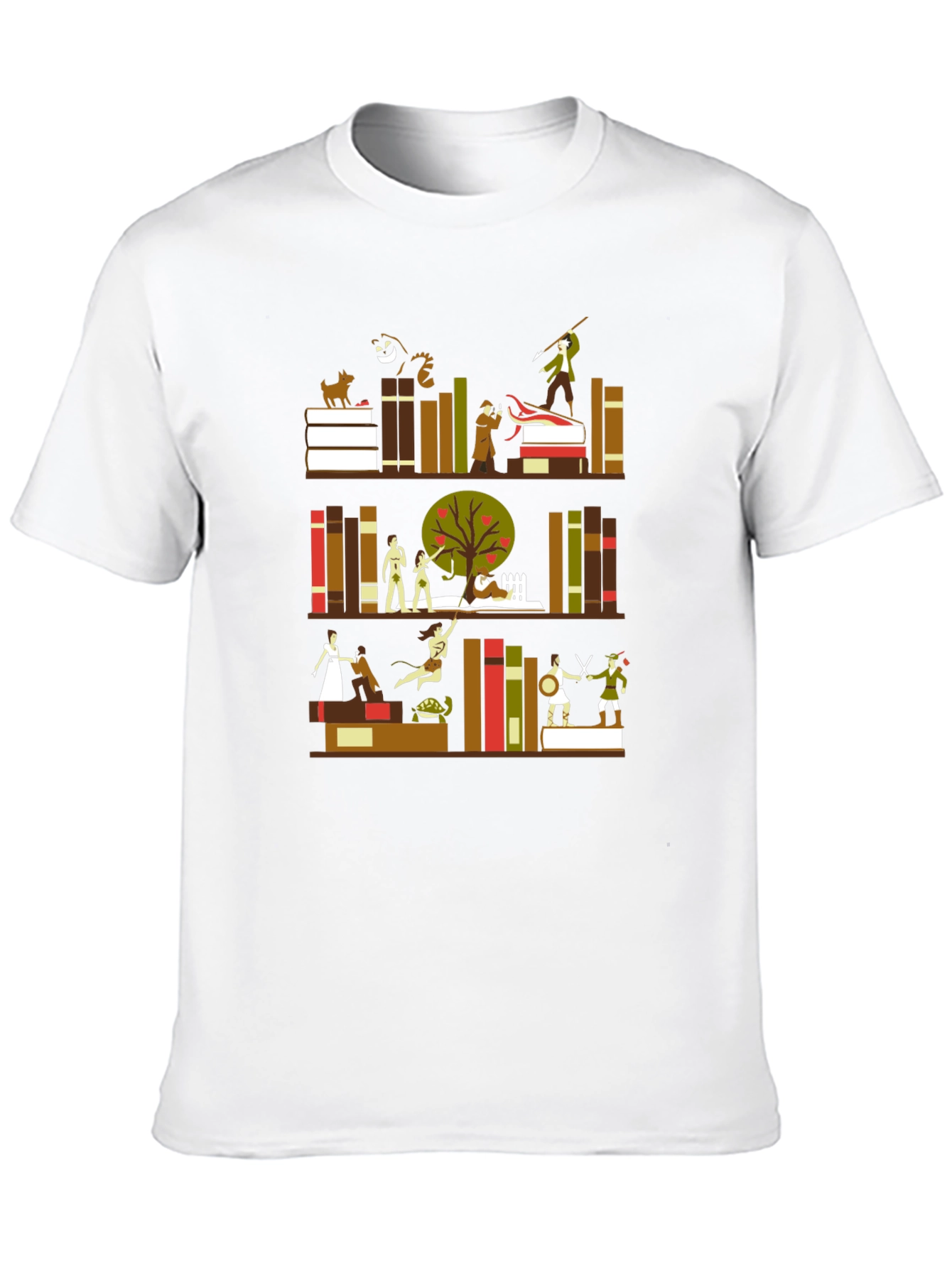 Literary Bookshelf T-Shirt