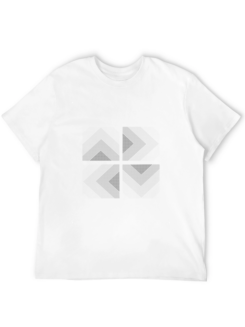 Modern Black Graphic Tee - Subtle Pattern