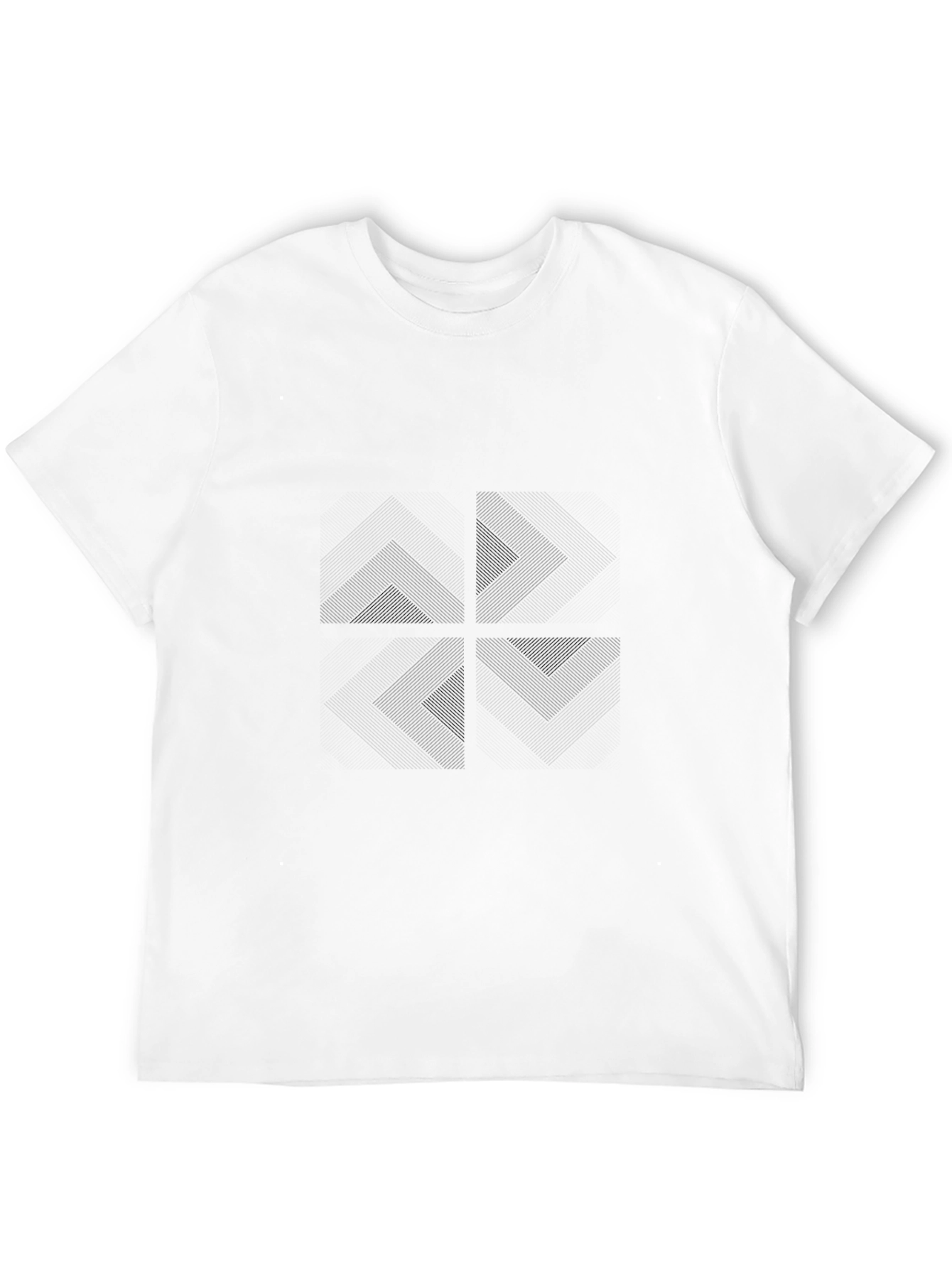 Modern Black Graphic Tee - Subtle Pattern