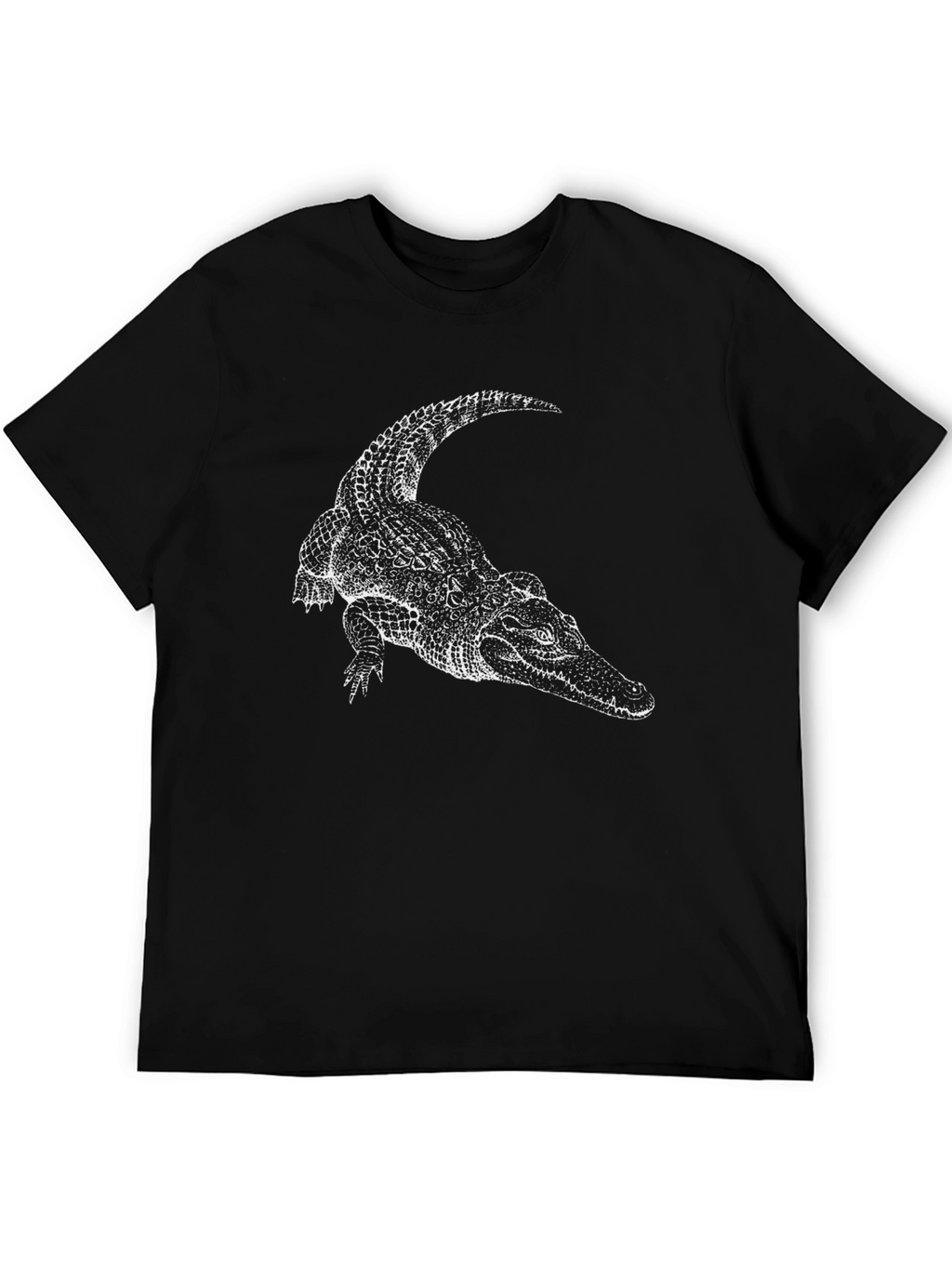 Cool Alligator Graphic Tee - Black Cotton