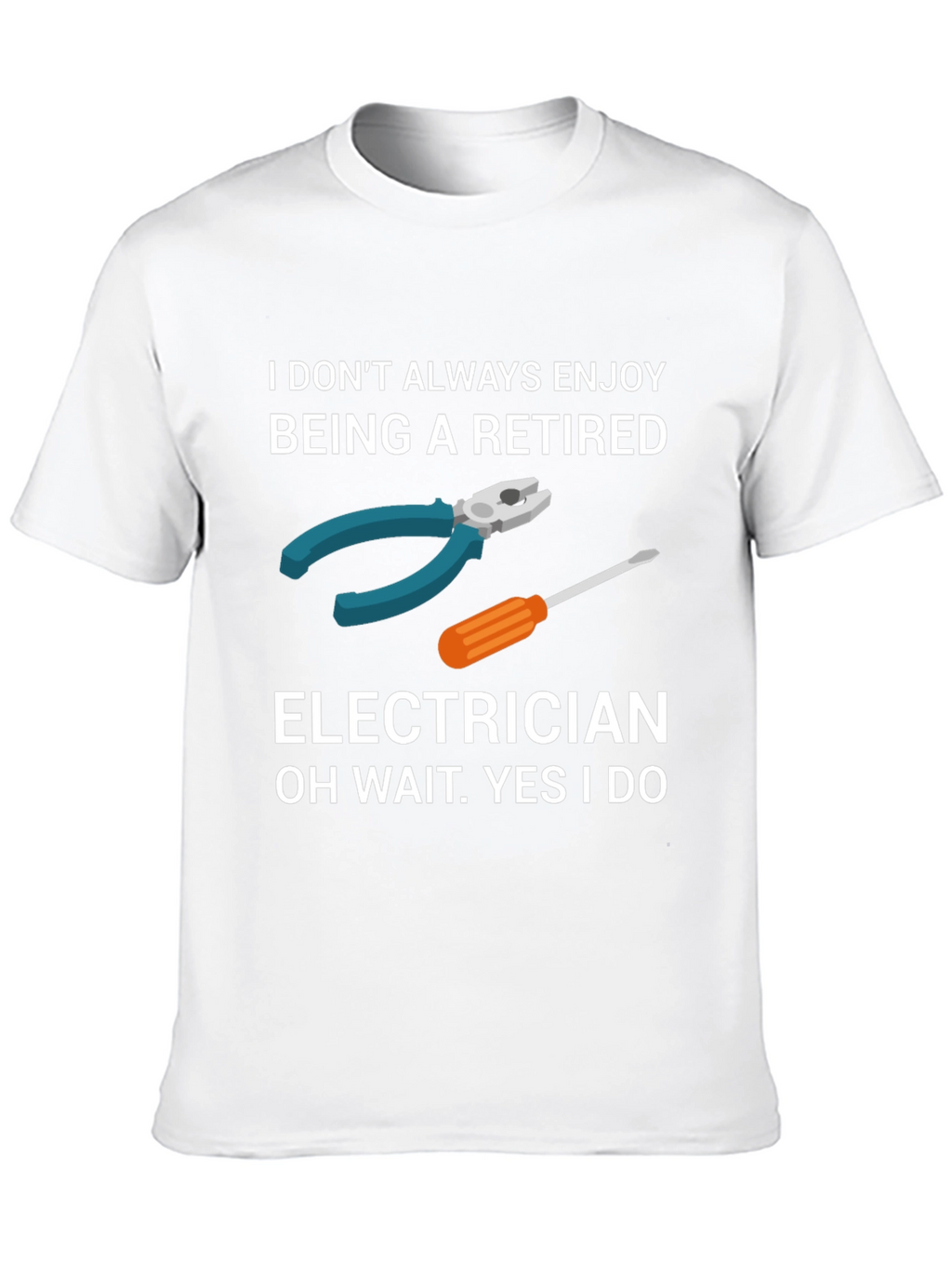 Retired Electrician Humor Graphic T-Shirt