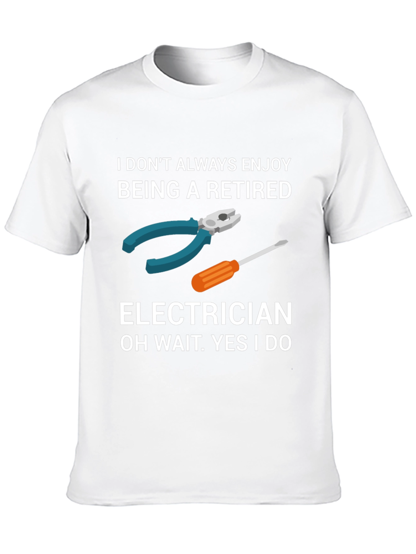 Retired Electrician Humor Graphic T-Shirt