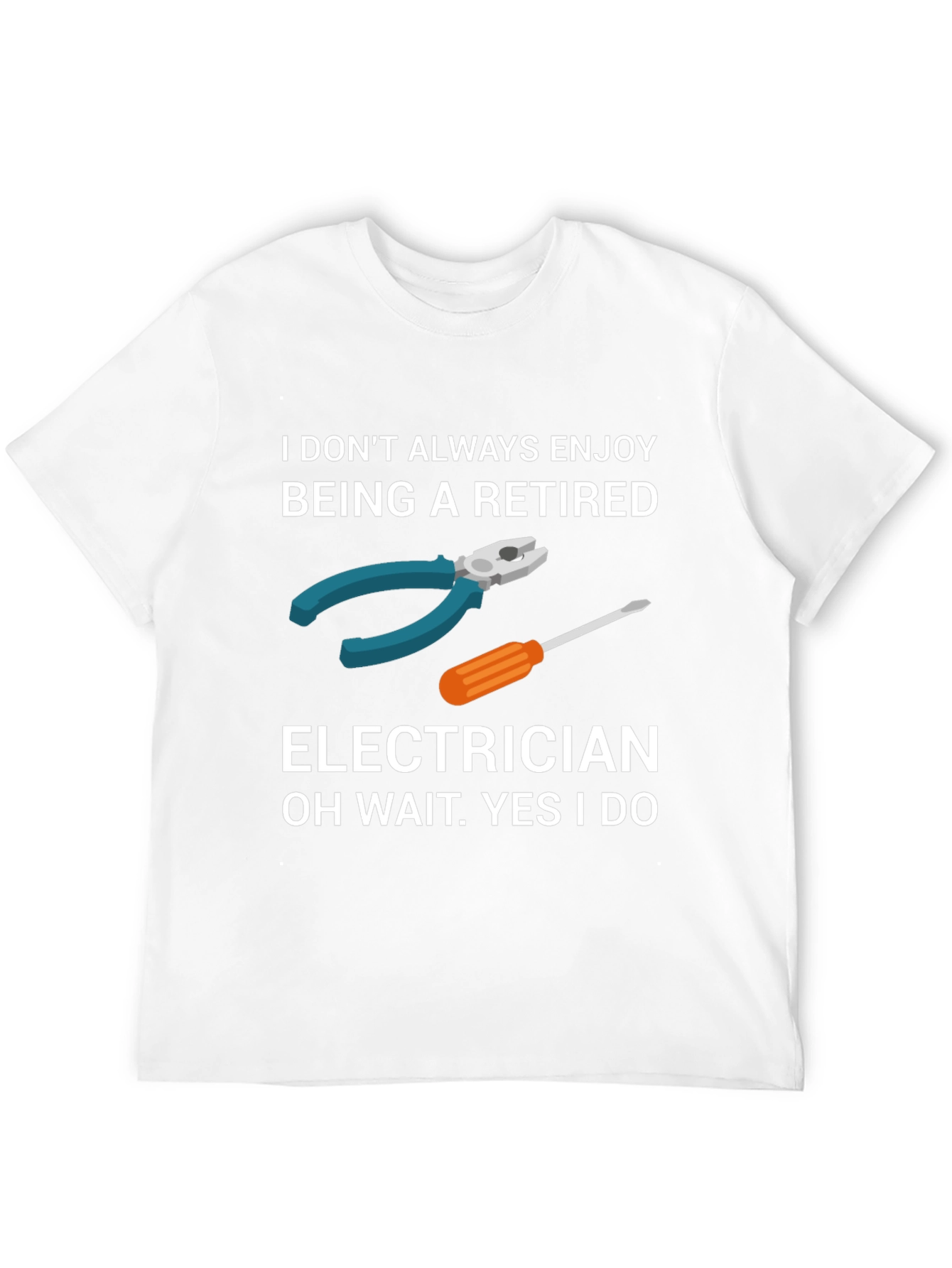 Retired Electrician Humor Graphic T-Shirt