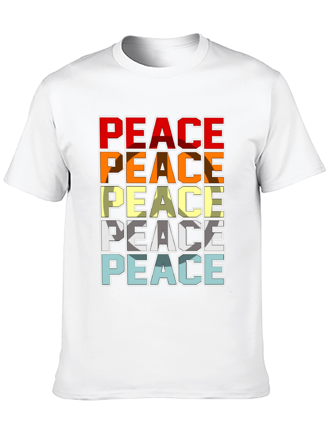 Retro Peace T-Shirt - Colorful Graphic Tee
